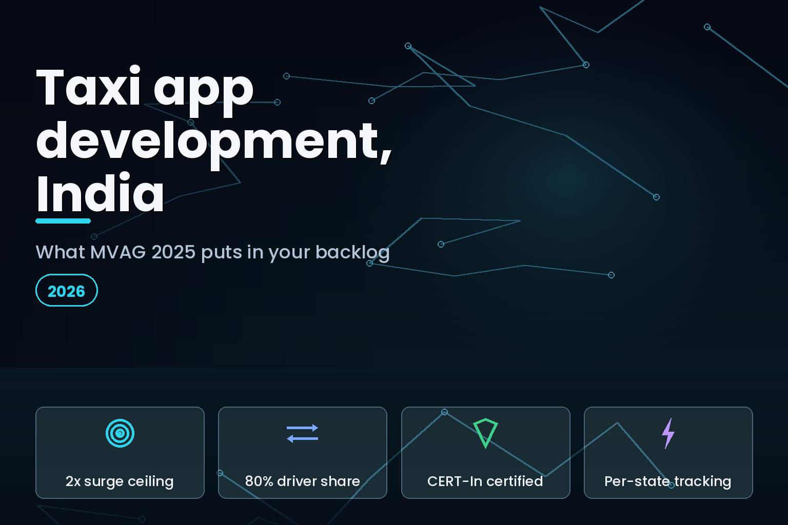 Taxi app development in India: MVAG 2025 surge ceiling and driver fare share