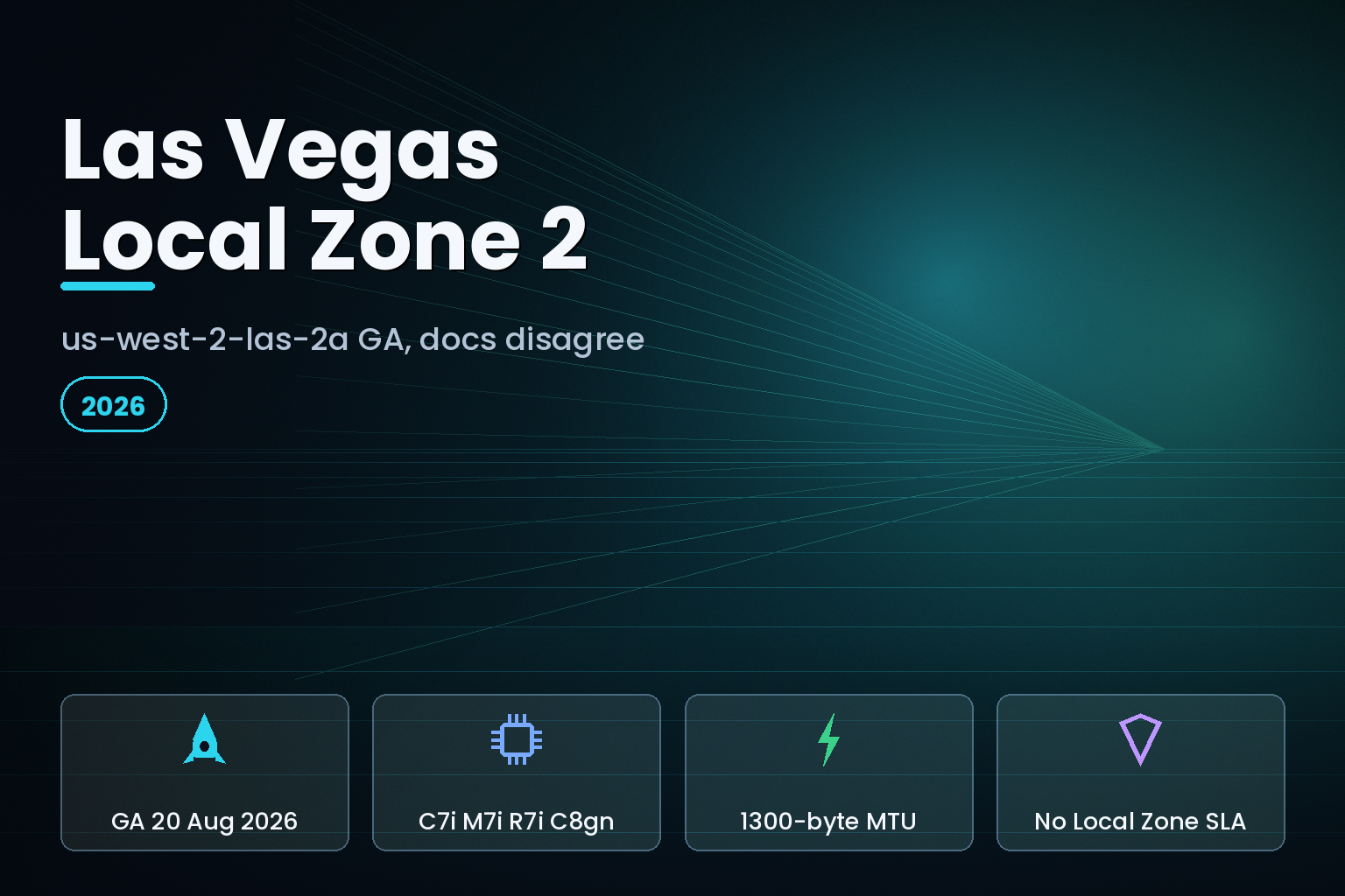 AWS Las Vegas Local Zone us-west-2-las-2a instance and EBS support comparison