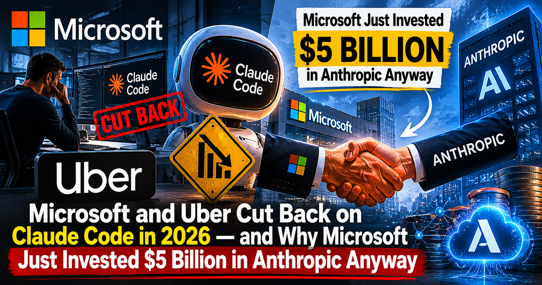 Microsoft and Uber Cut Back on Claude Code in 2026 — and Why Microsoft Just Invested $5 Billion in Anthropic Anyway