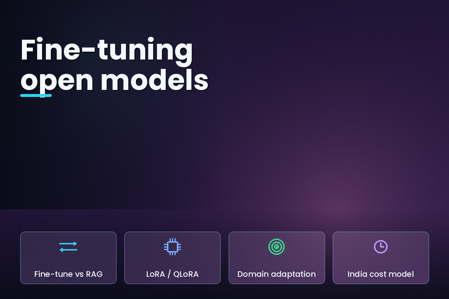 Infographic hero: fine-tuning open models with LoRA and QLoRA for domain adaptation