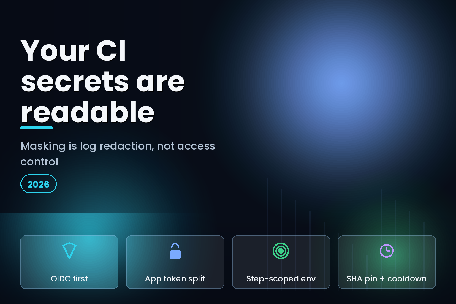 GitHub Actions credential isolation with OIDC tokens and a separate GitHub App job