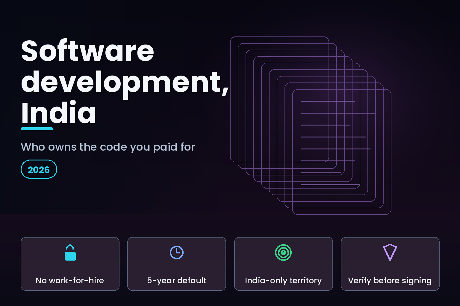 Software development company in India: copyright assignment defaults and vendor checks