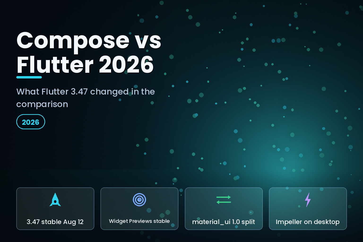 Jetpack Compose versus Flutter 2026 Android framework decision comparison graphic