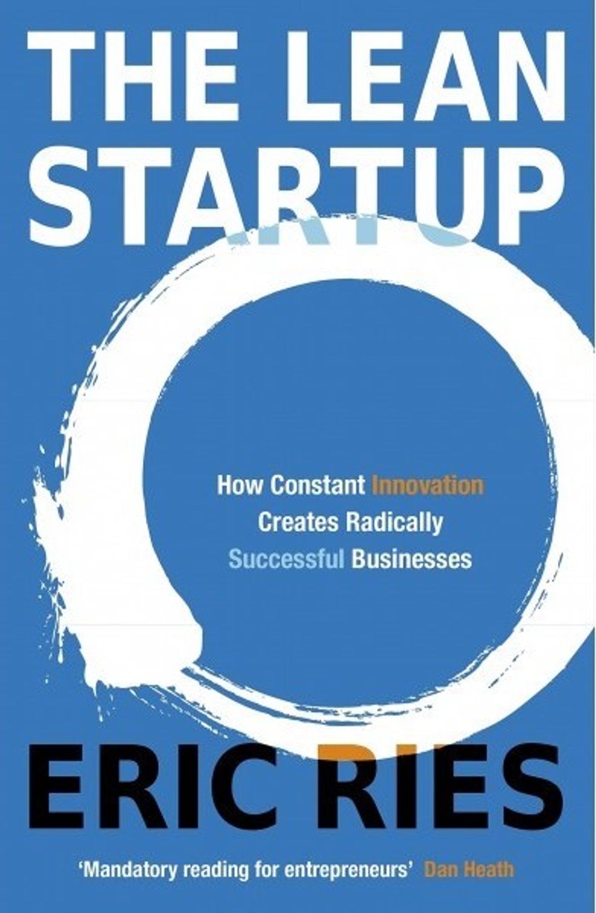 The Lean Startup book cover by Eric Ries.
