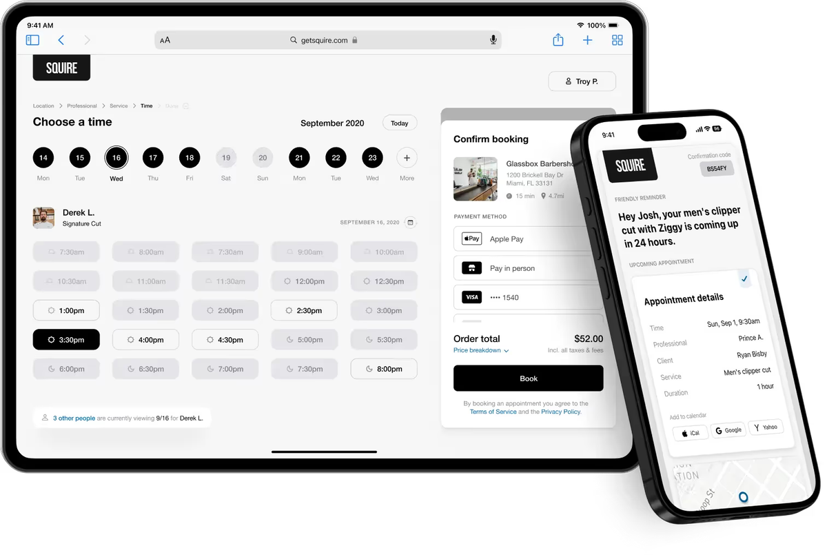 Schedule appointment screenshot