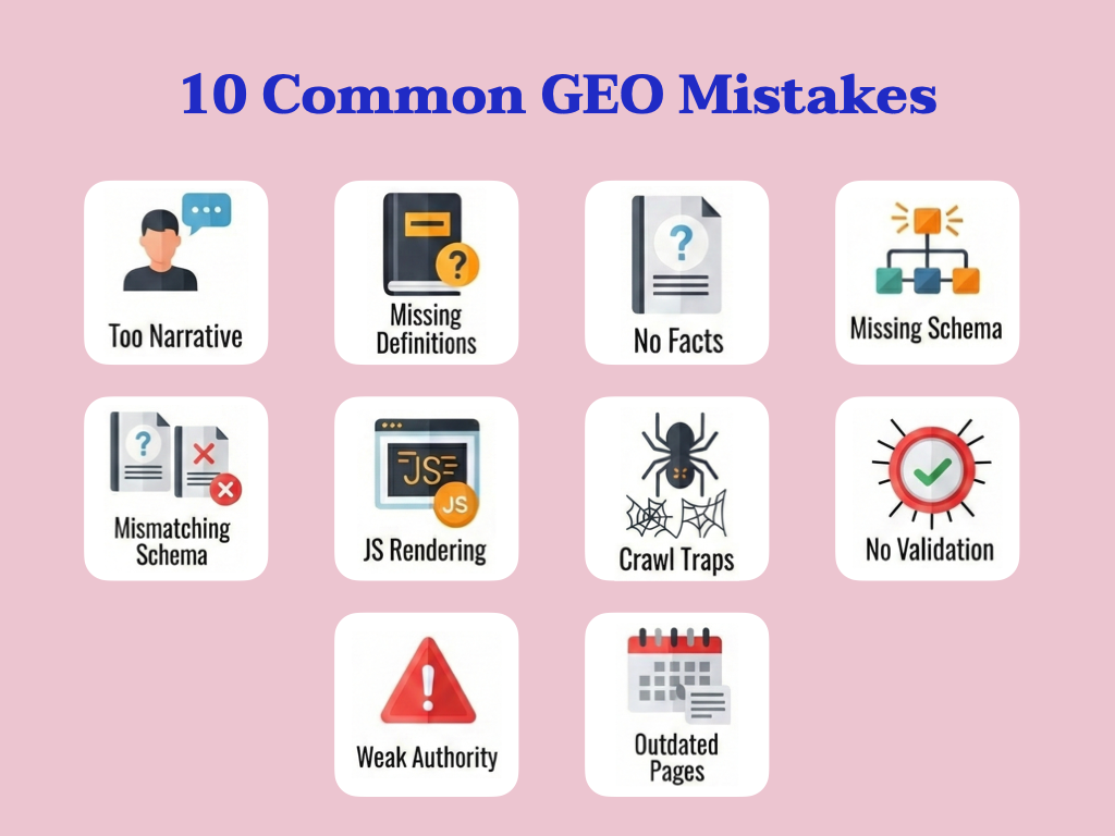 The Most Common GEO Mistakes