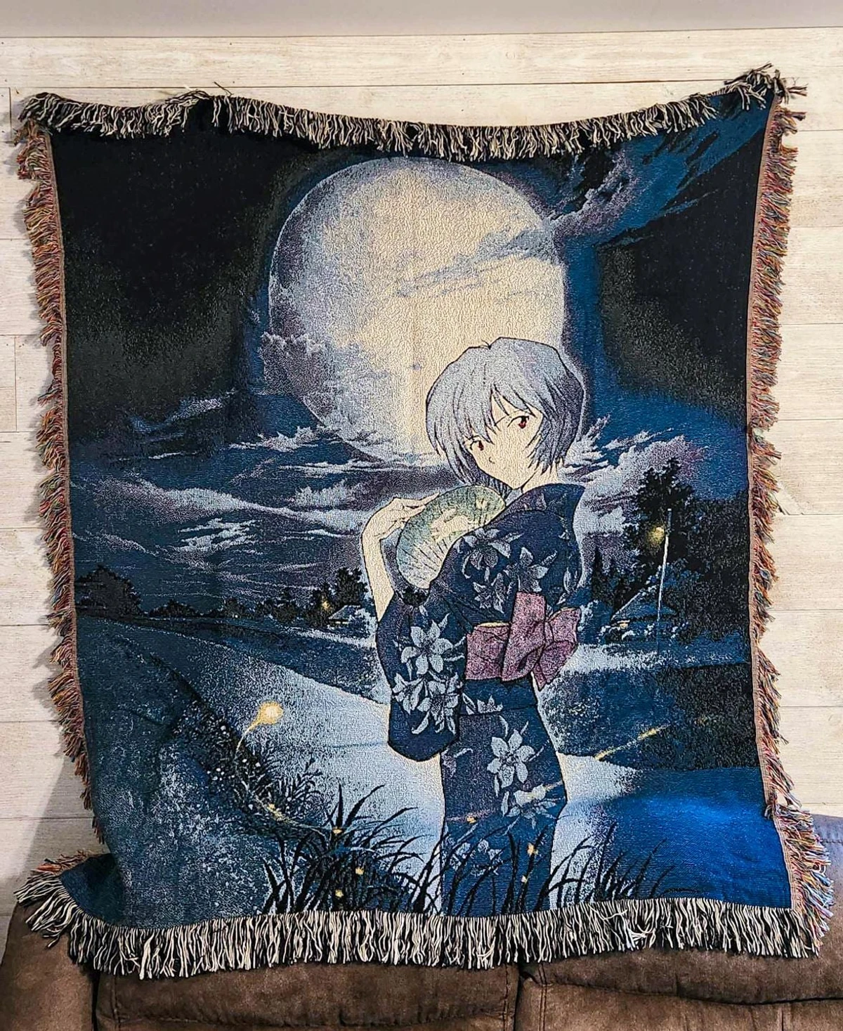 Rei Ayanami Neon Genesis Evangelion Moonlight Tapestry