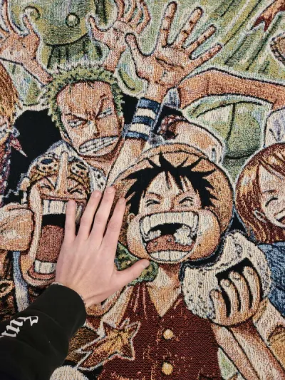 one piece straw hat gang fall fest tapestry