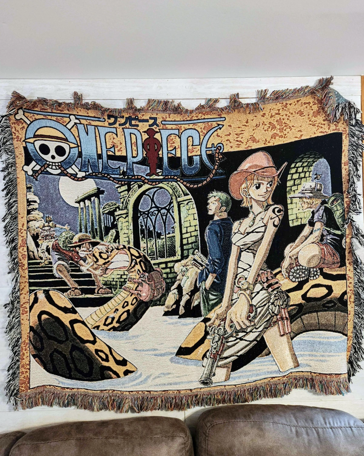 one piece straw hat gang tapestry