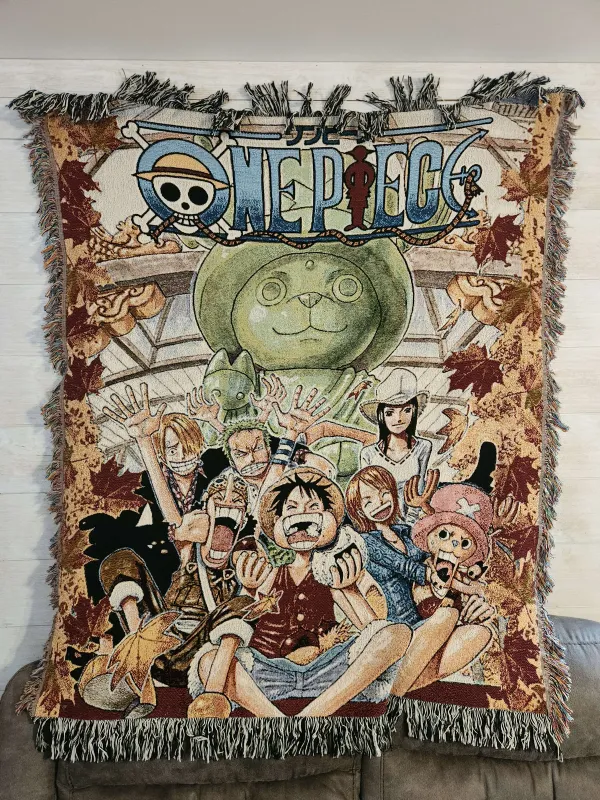 one piece straw hat gang fall fest tapestry