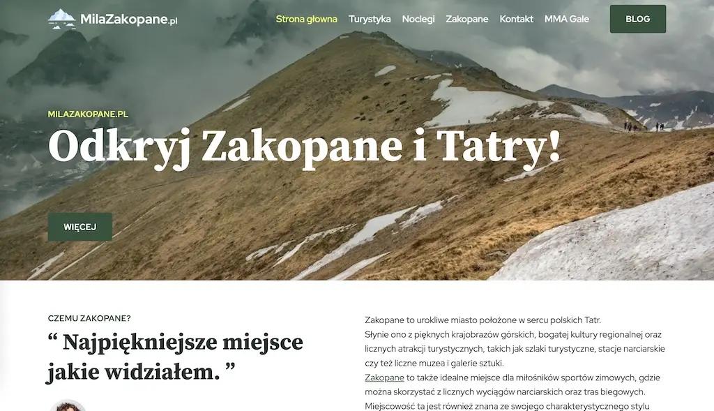 Mila Zakopane zaplecze SEO