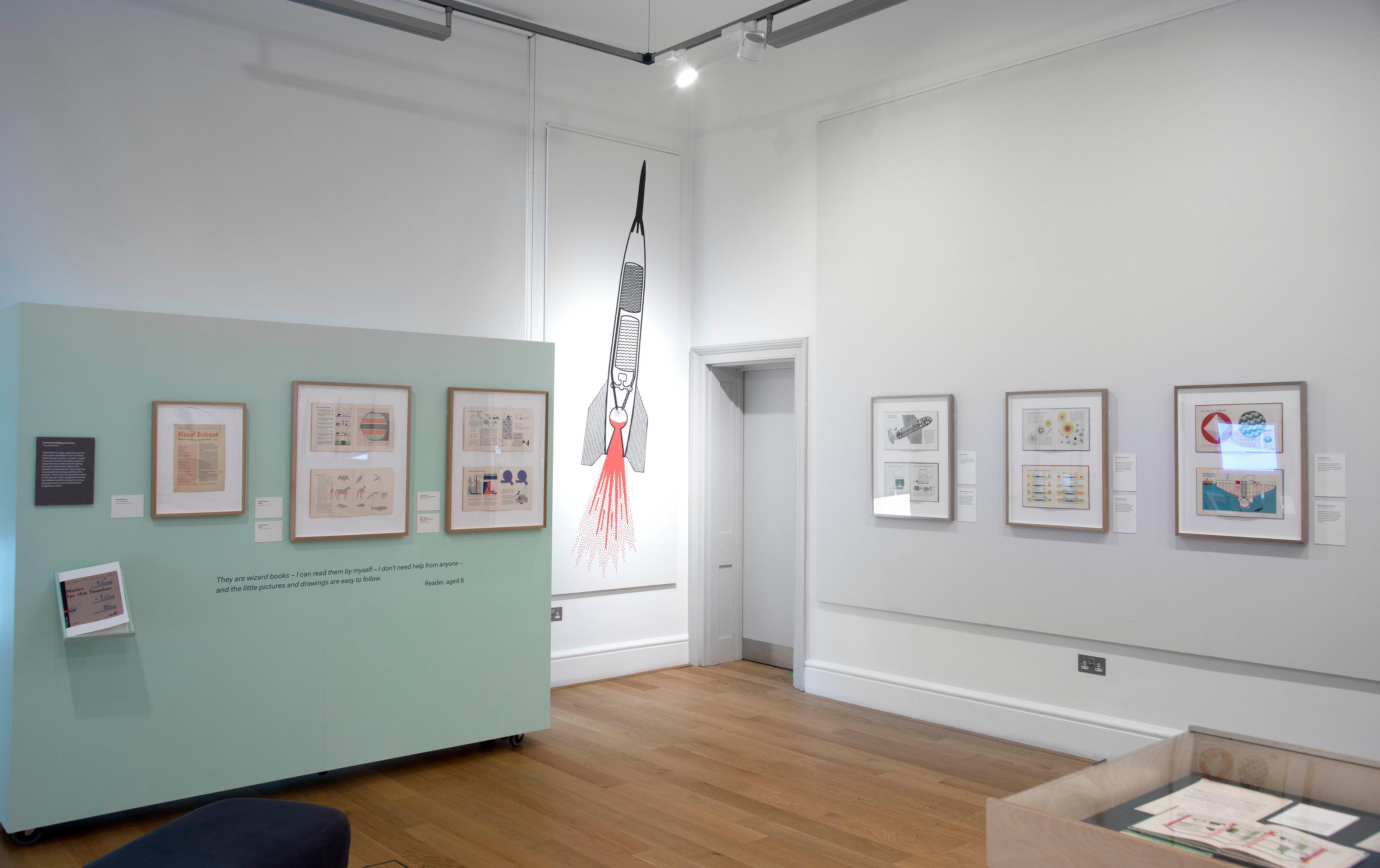 Photograph of the Marie Neurath exhibition at the House of Illustration
