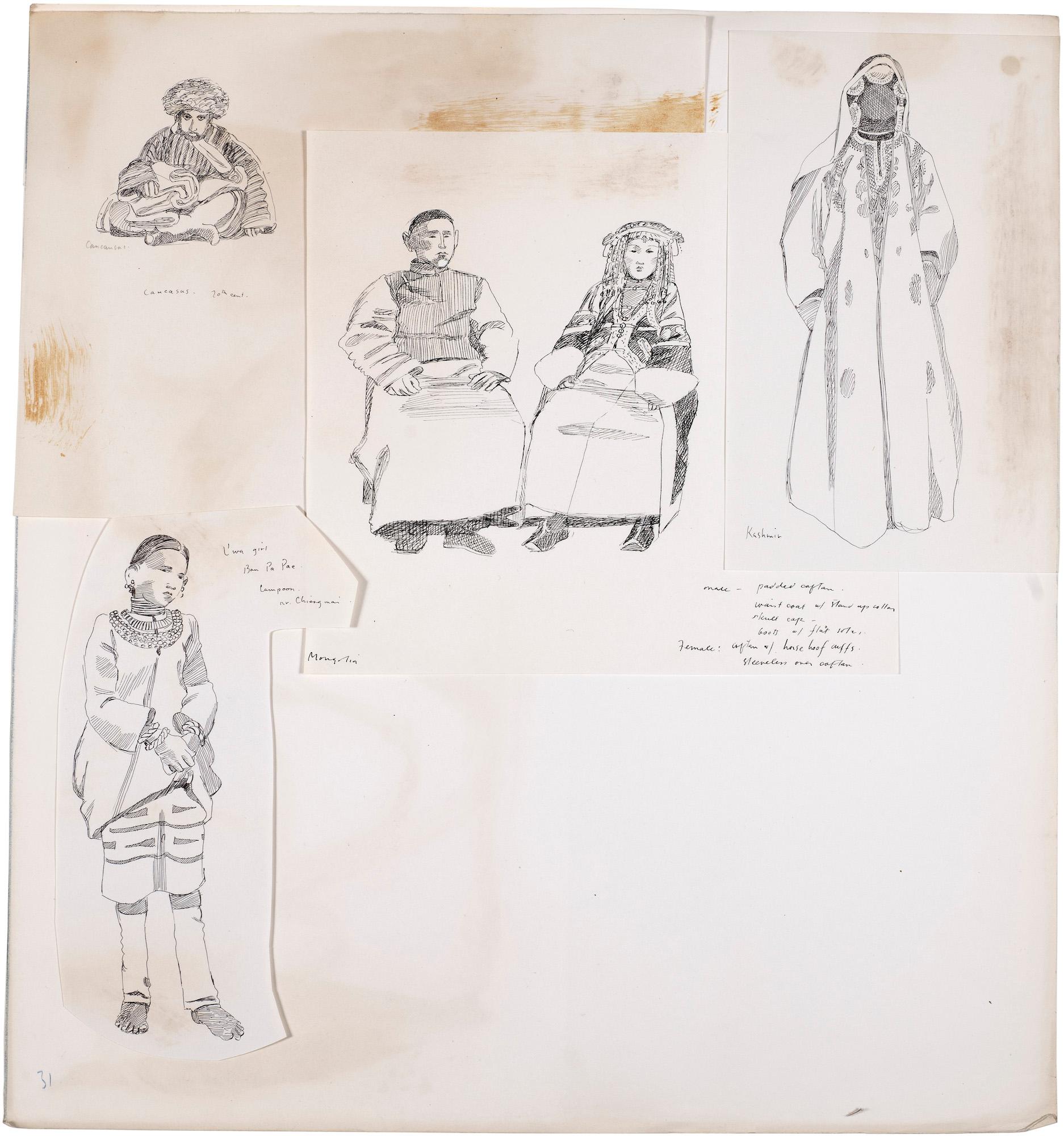 Untitled (various clothing featured on page titled 'The Closed Sewn Garment', and Karen woman)