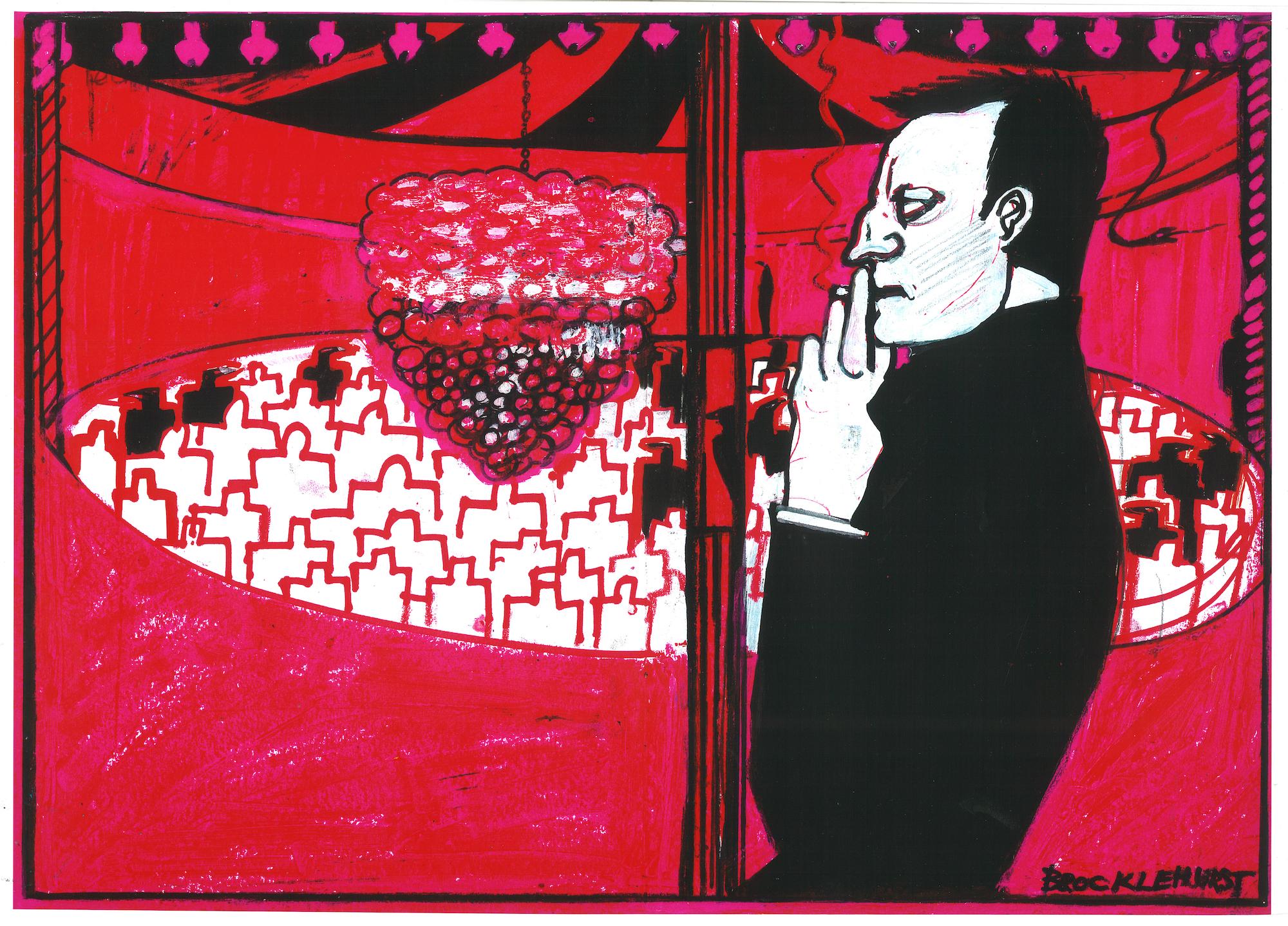 Untitled (drawing of the Spiegelzelt)