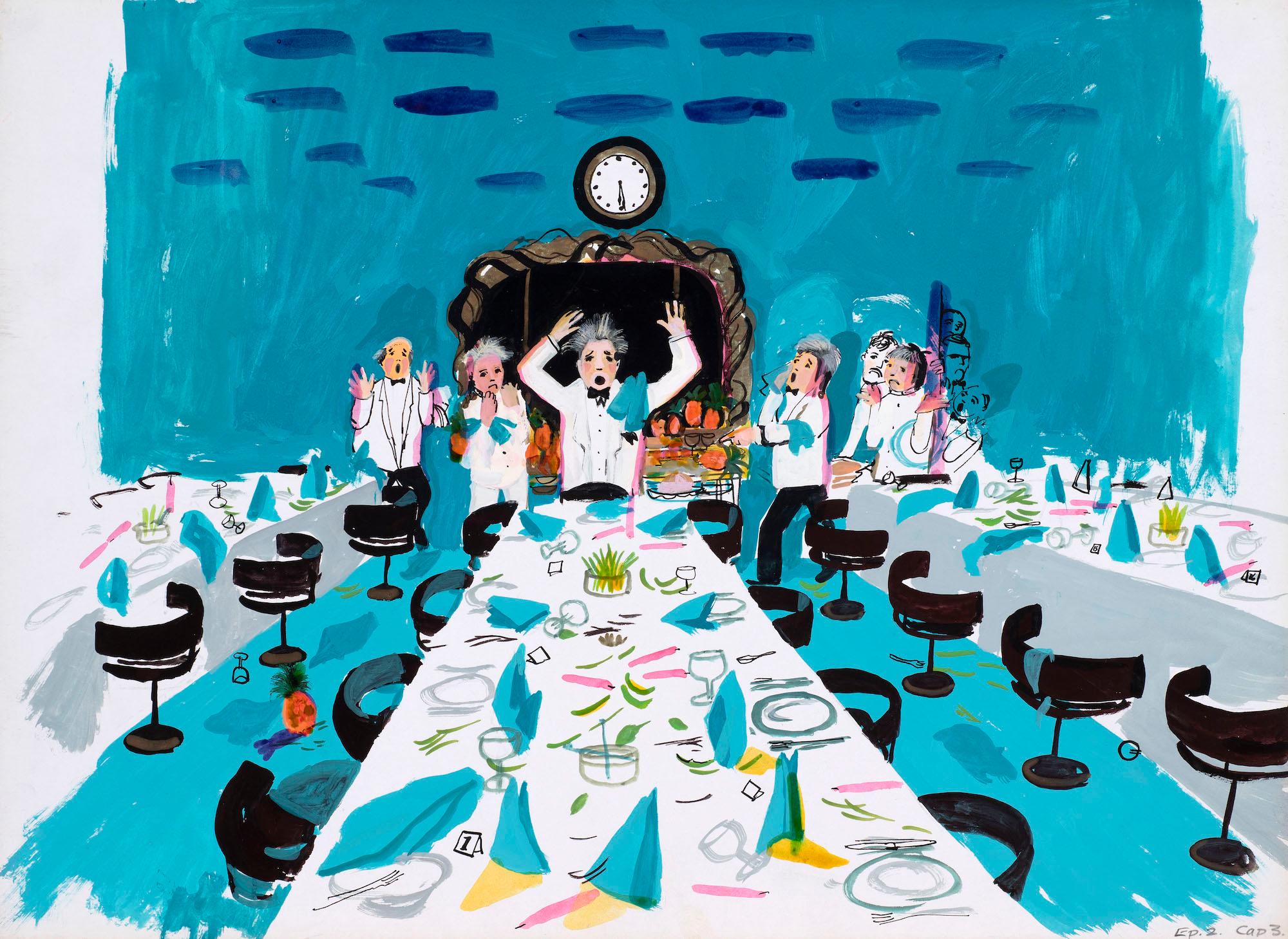 Untitled illustration for Jackanory (Mary Plain Goes to America) 