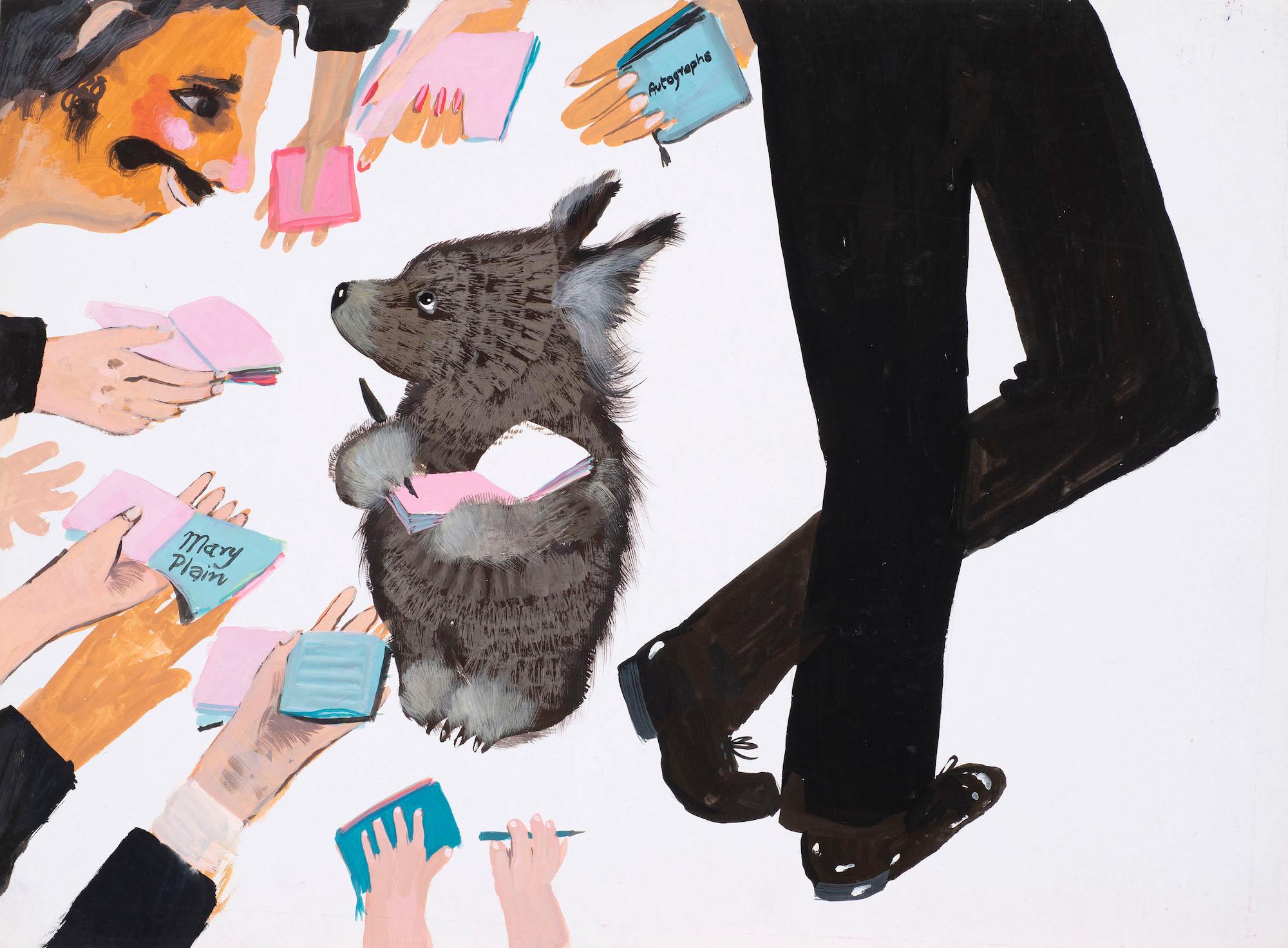 Untitled illustration for Jackanory (Mary Plain Goes to America) 