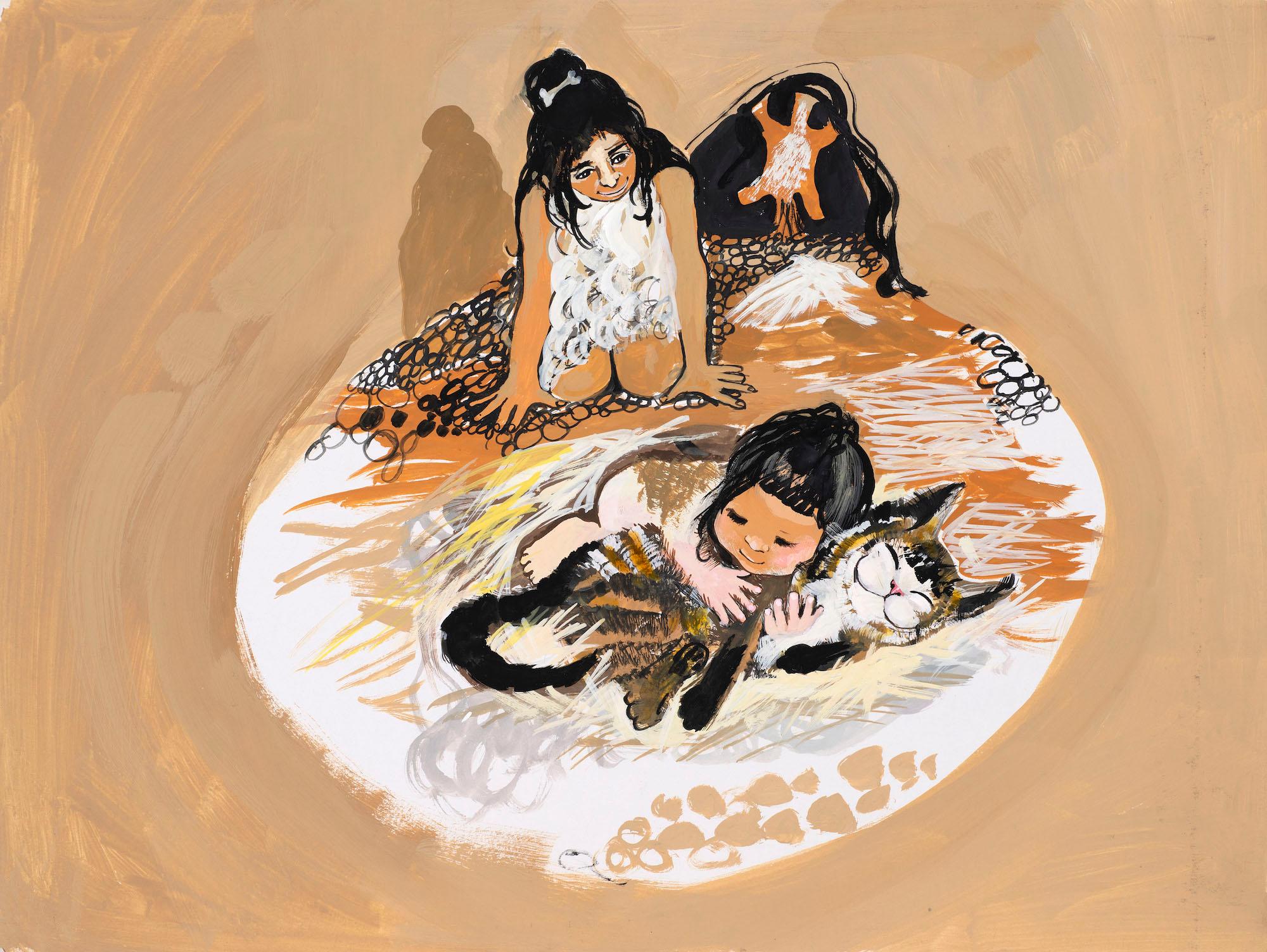 Untitled illustration for Jackanory (Just So Stories: The Cat who Walked by Himself)