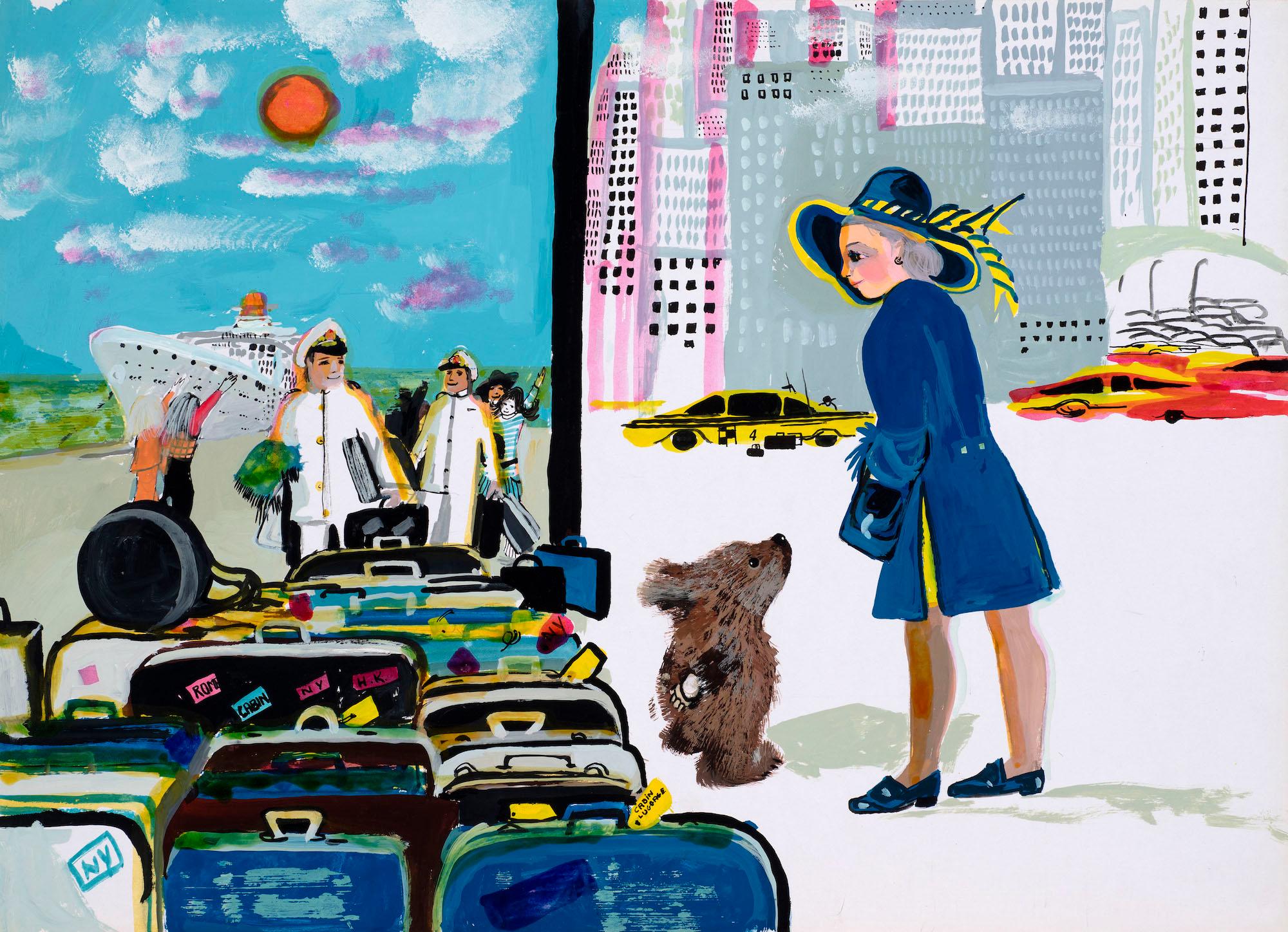 Untitled illustration for Jackanory (Mary Plain Goes to America) 