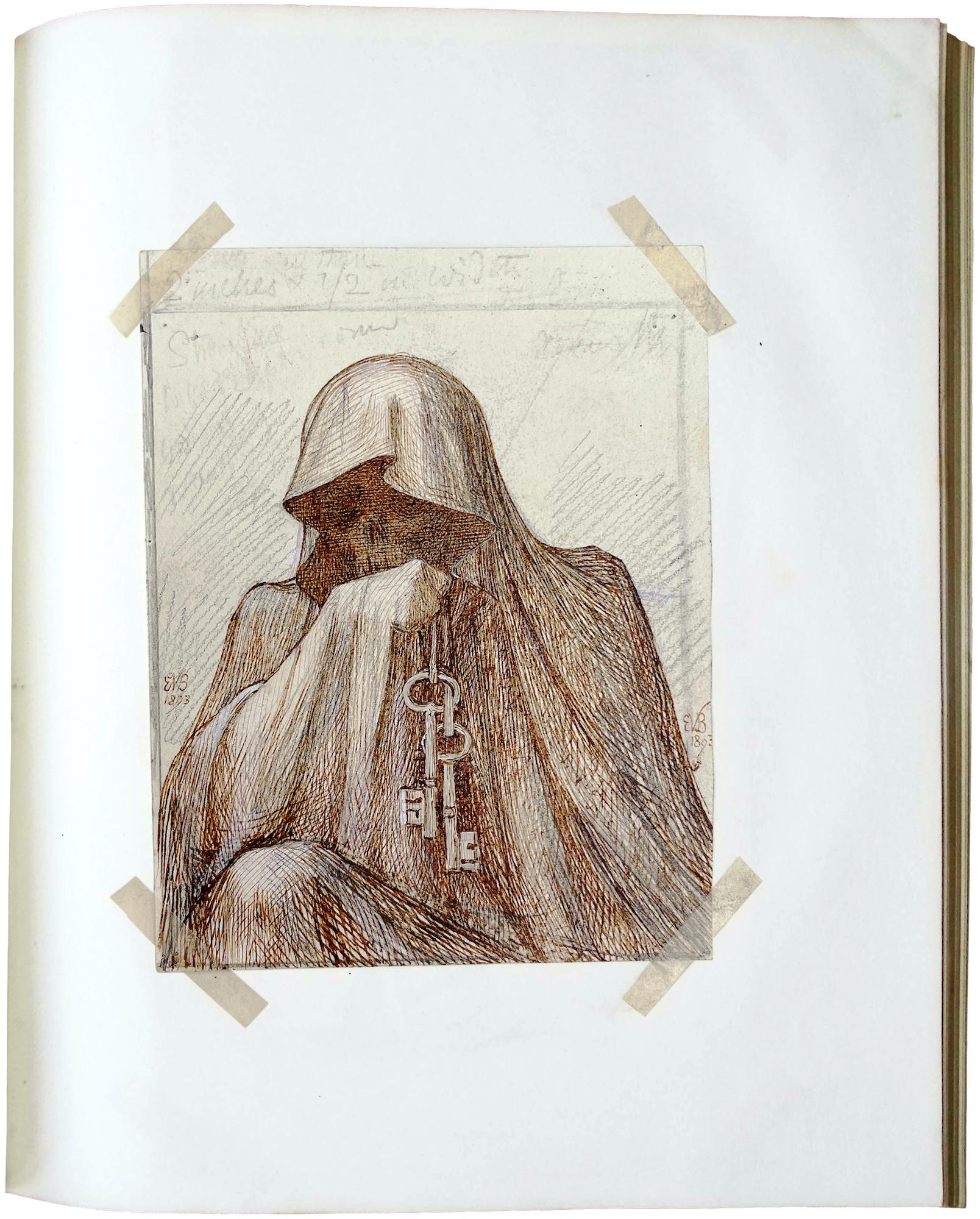 Untitled (illustration for A Book of Heavenly Birthdays, 'The Shadow Waiting with the Keys')