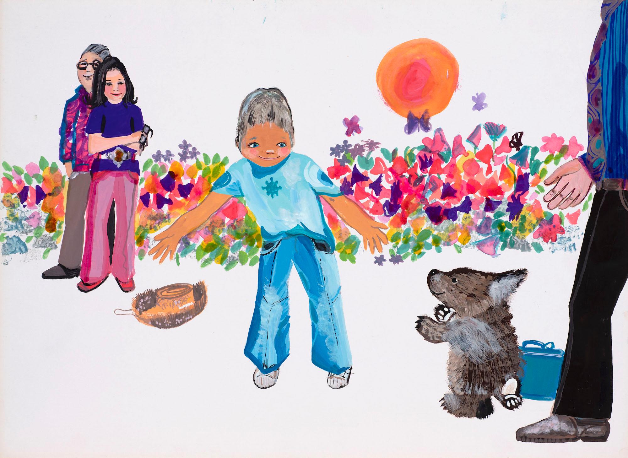 Untitled illustration for Jackanory (Mary Plain Goes to America) 