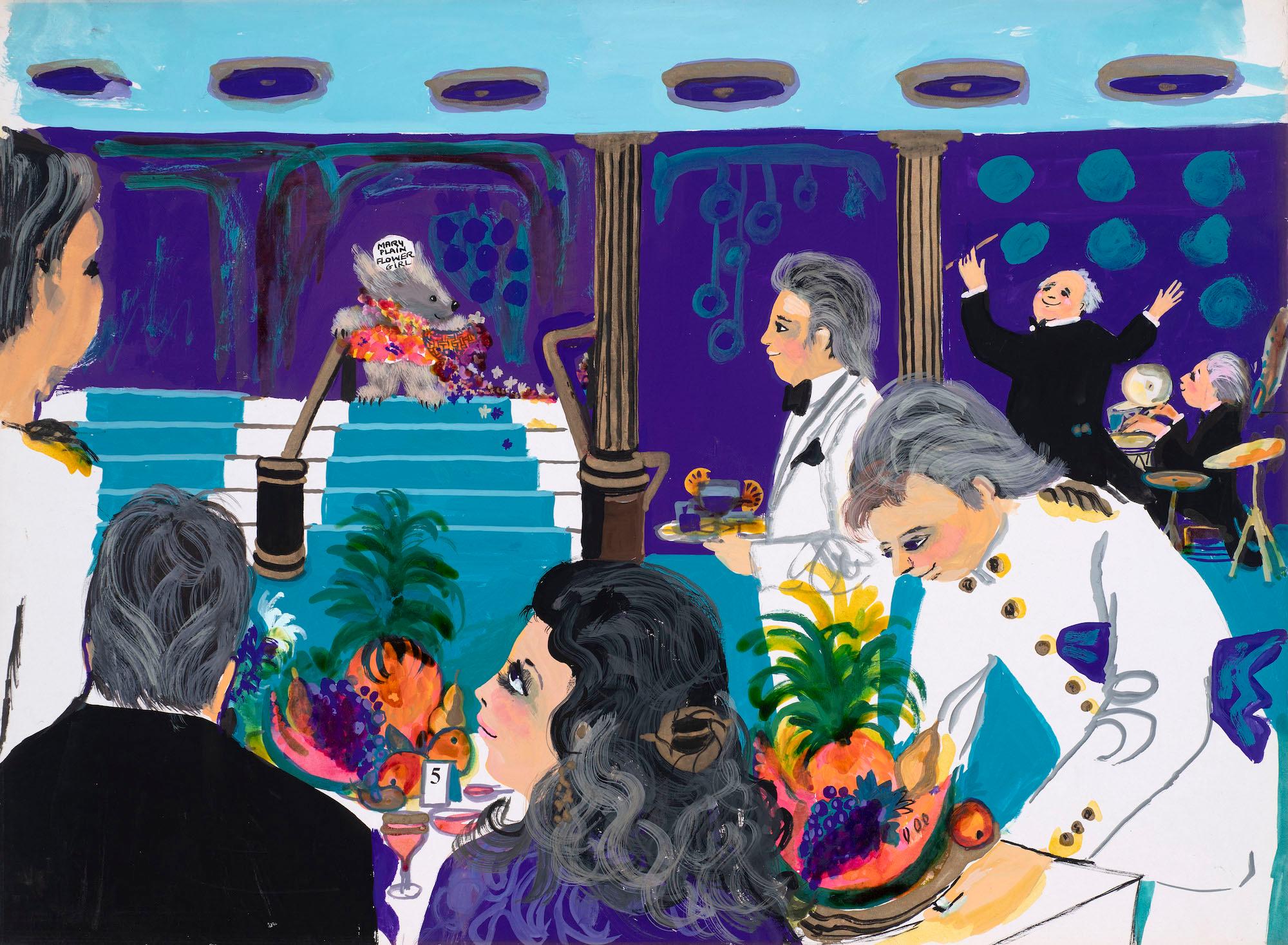 Untitled illustration for Jackanory (Mary Plain Goes to America)