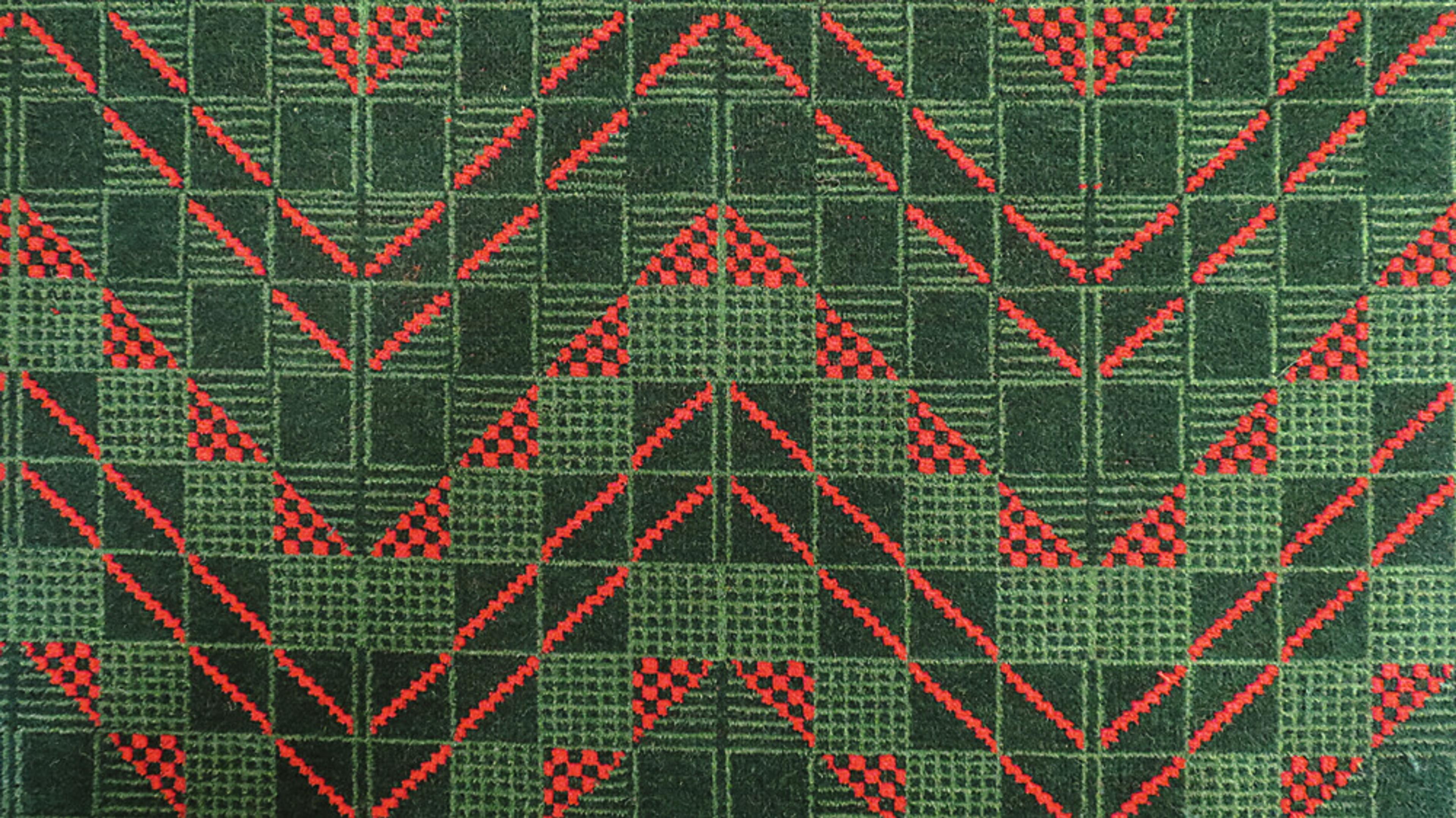 Red and green chevron pattern