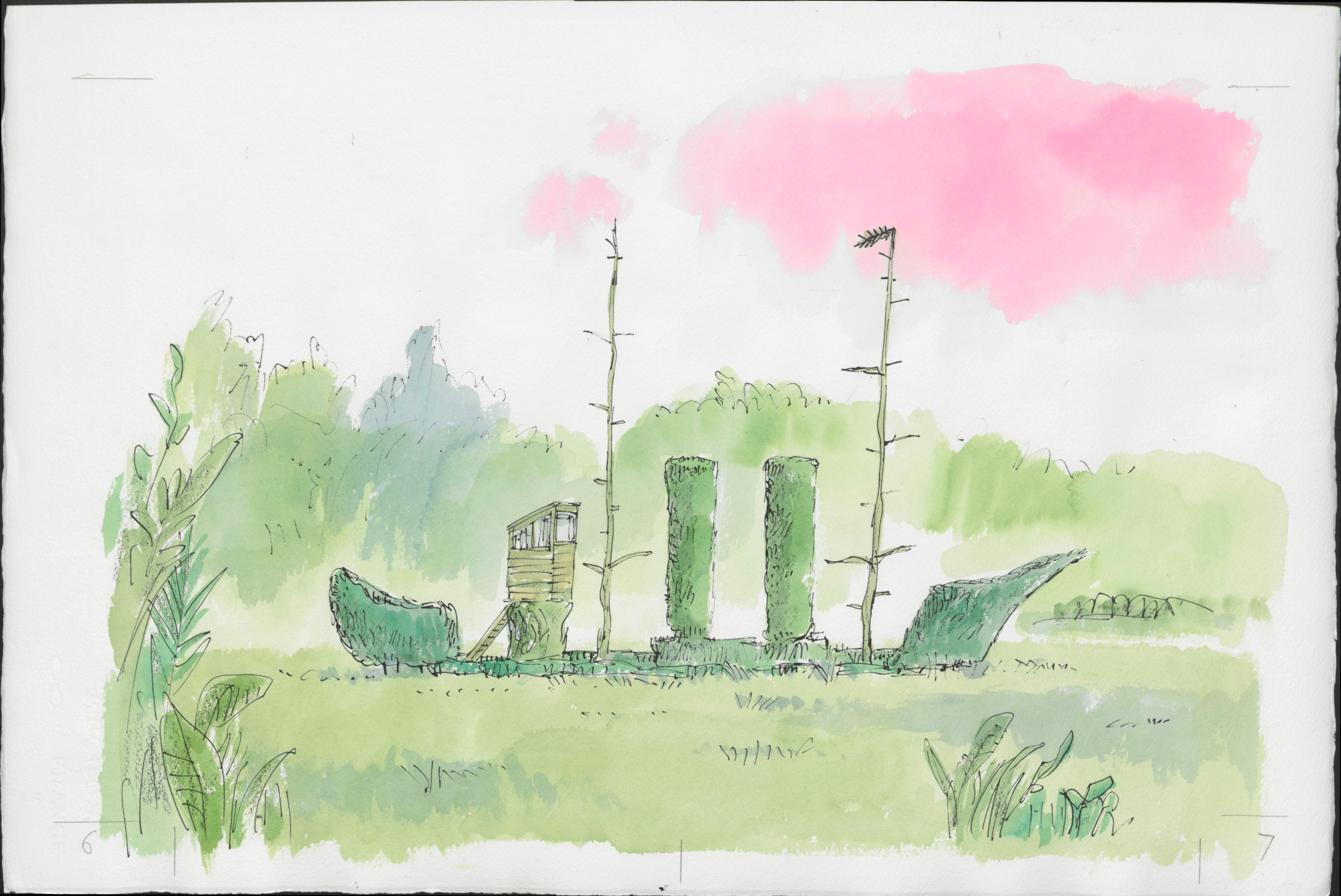 The green ship illustration from Quentin Blake's book of the same name