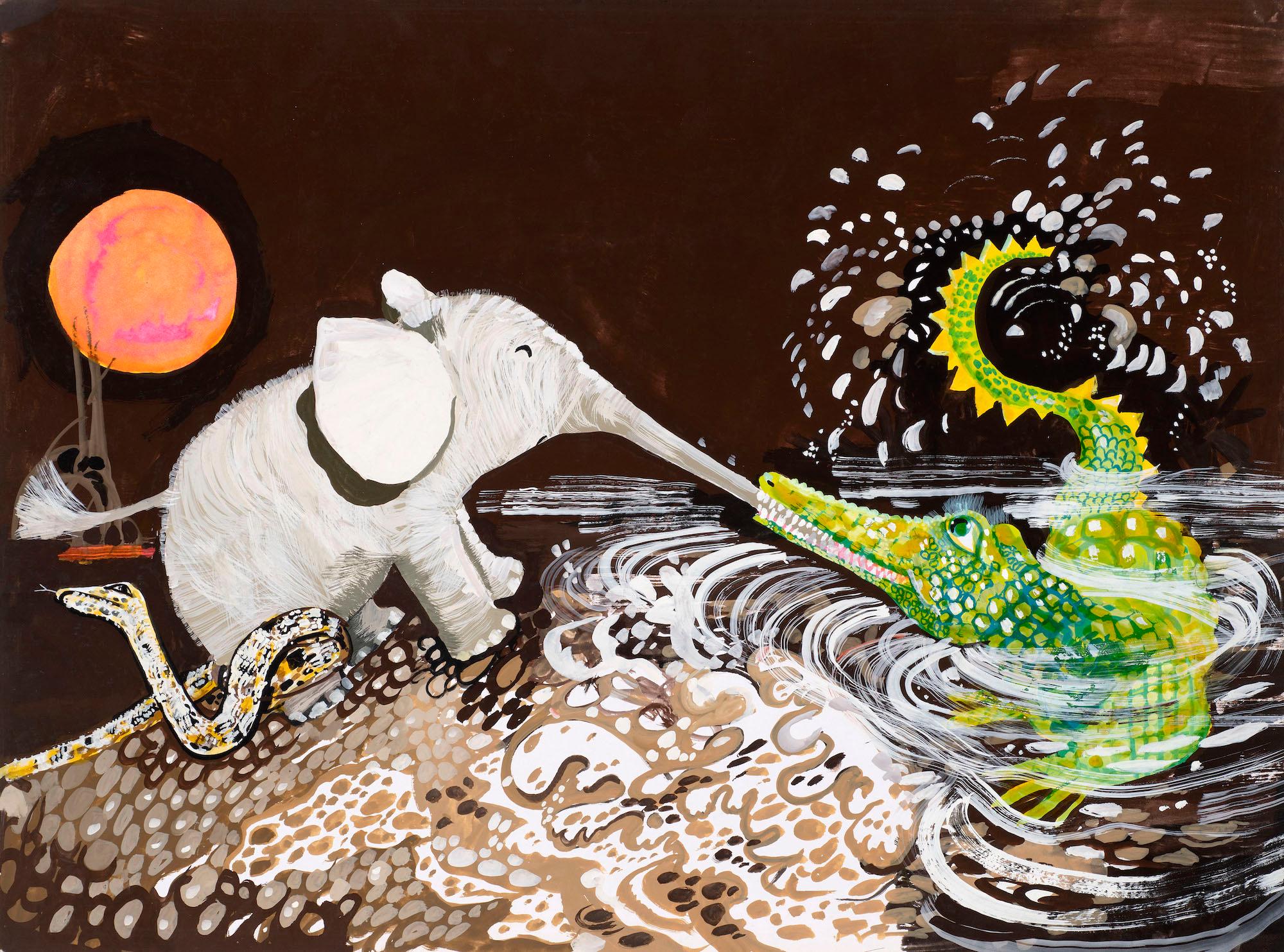 Untitled illustration for Jackanory (Just So Stories: The Elephant's Child)
