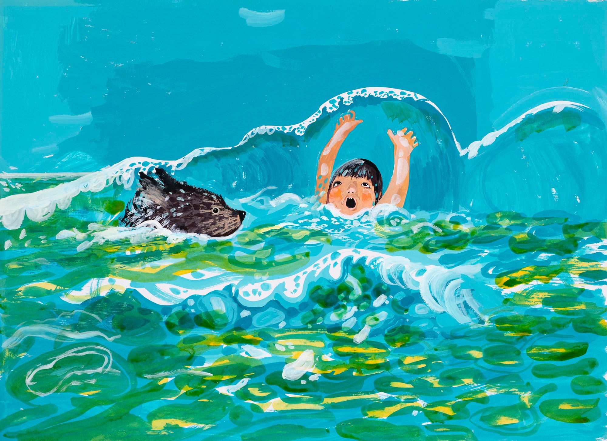 Untitled illustration for Jackanory (Mary Plain Goes to America) 