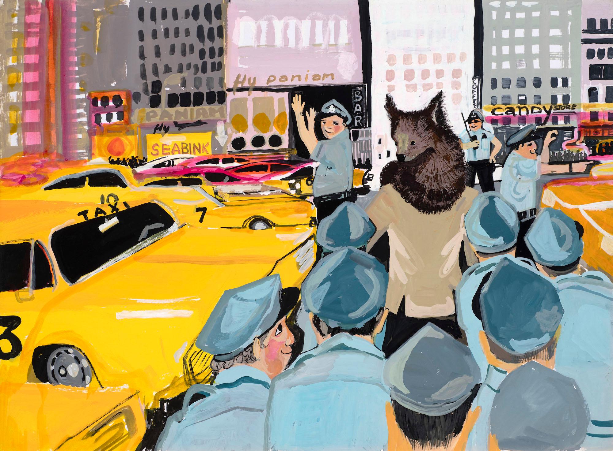 Untitled illustration for Jackanory (Mary Plain Goes to America) 