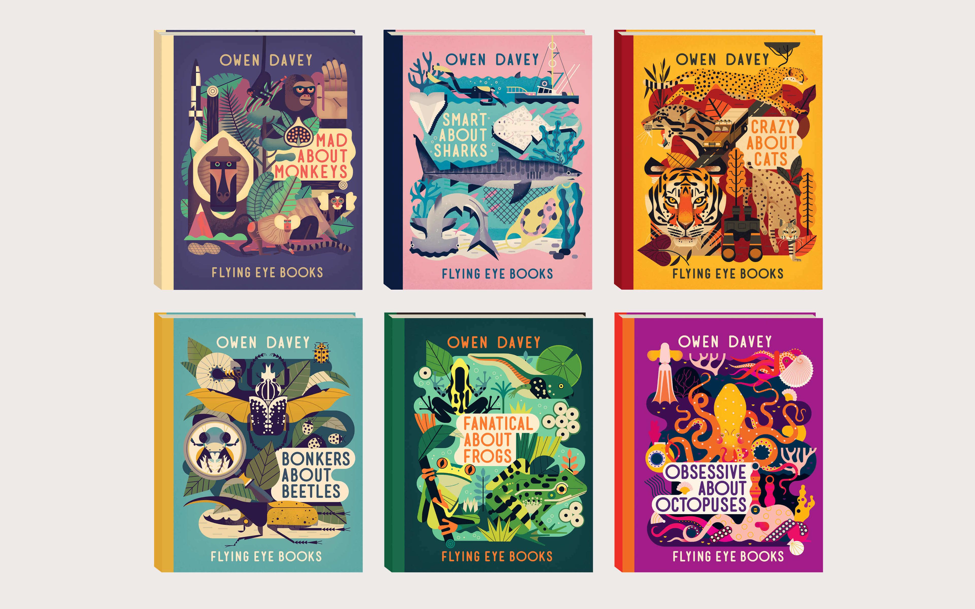 Illustration of six non-fiction picture books.