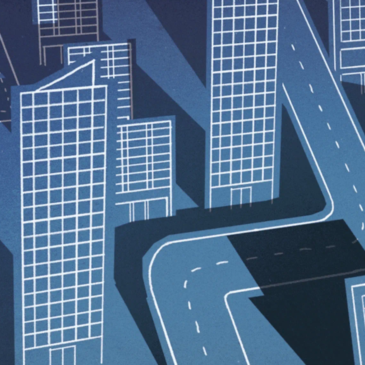 Animation of a blueprint folding up into a 3D model