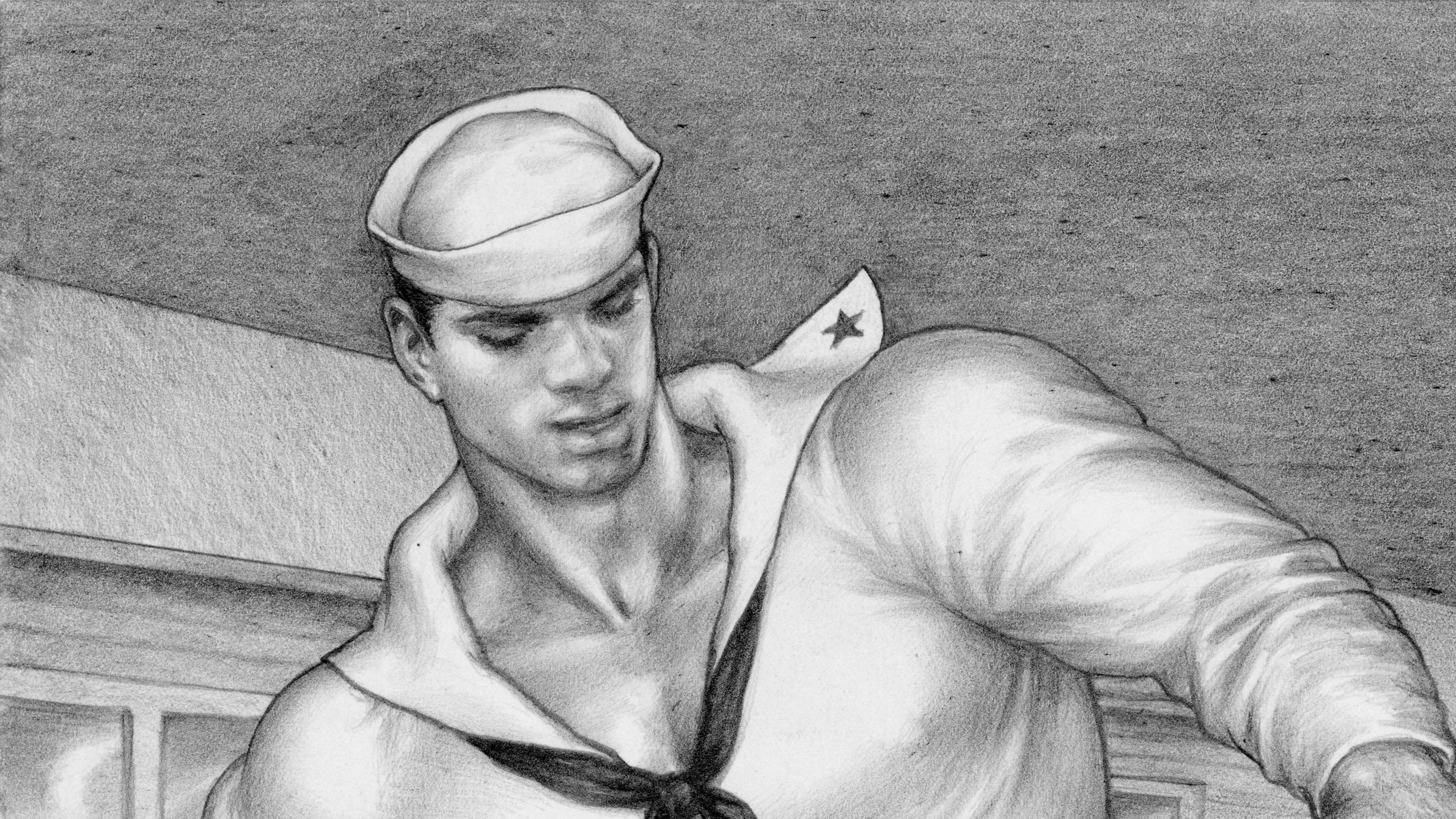 Illustration of a man in sailor's uniform