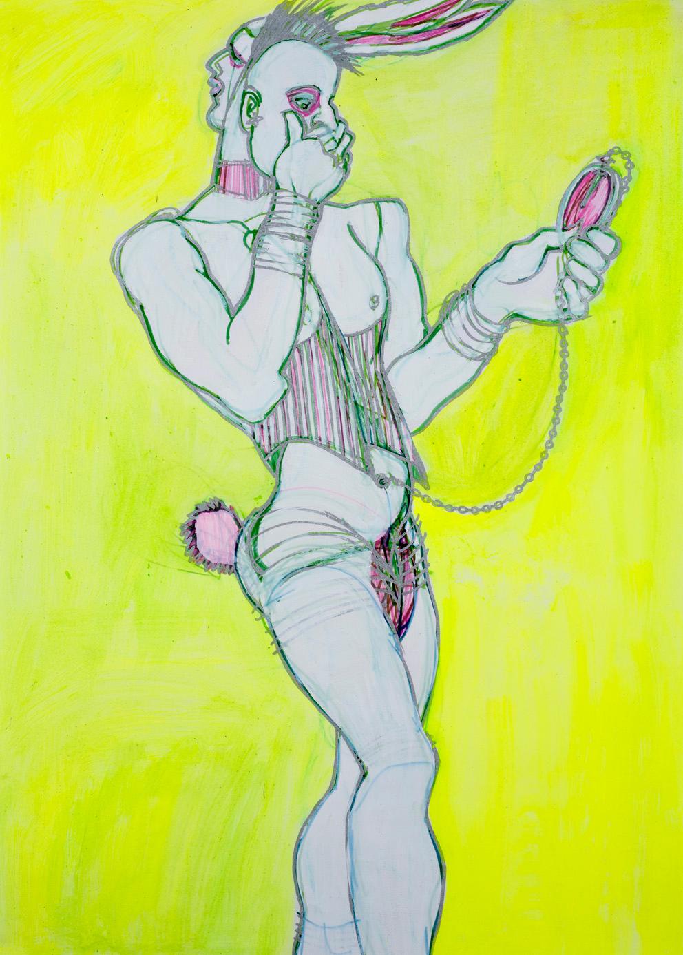 Untitled (White Rabbit from Brocklehurst Through the Looking-Glass)