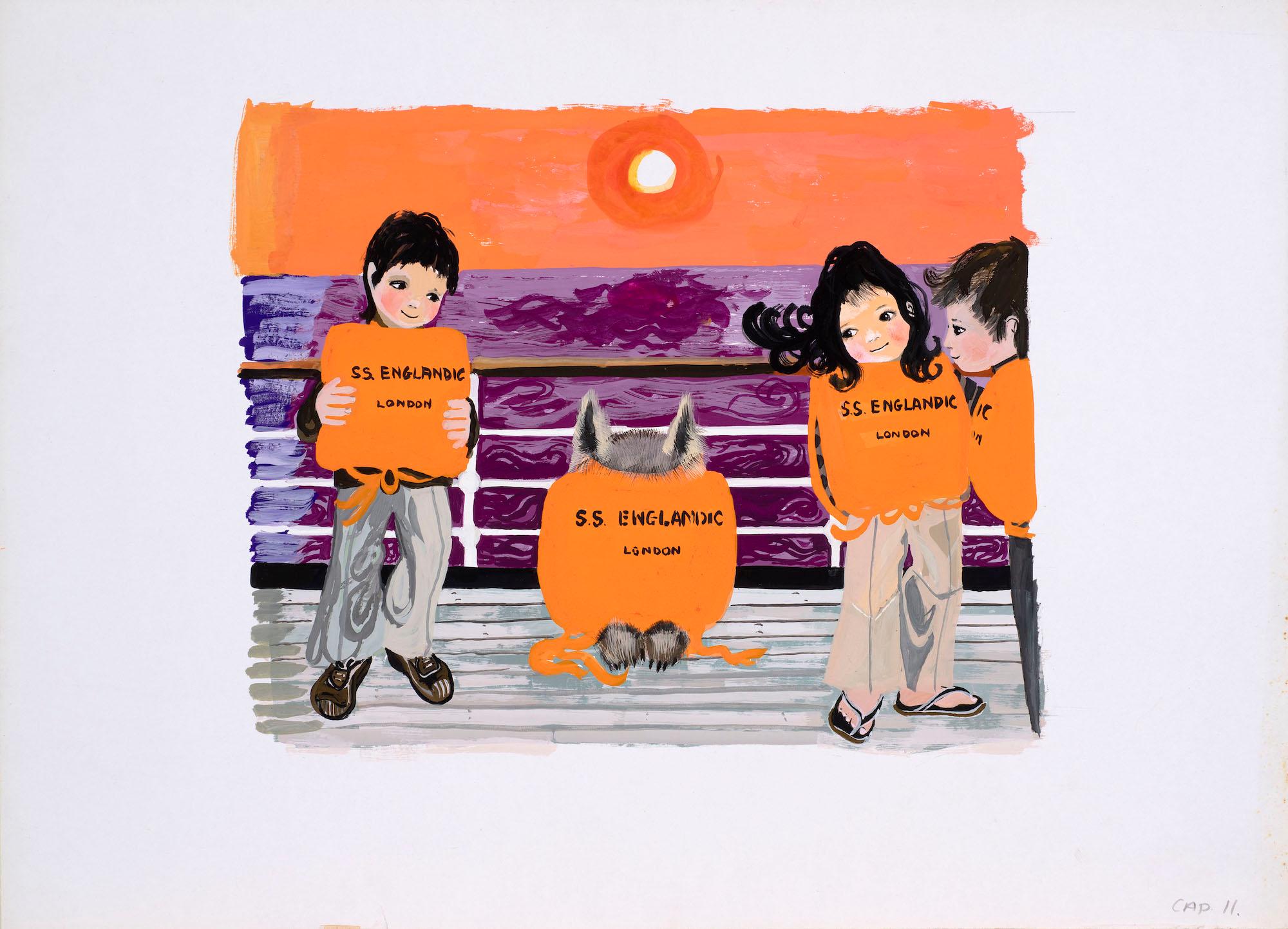 Untitled illustration for Jackanory (Mary Plain Goes to America) 