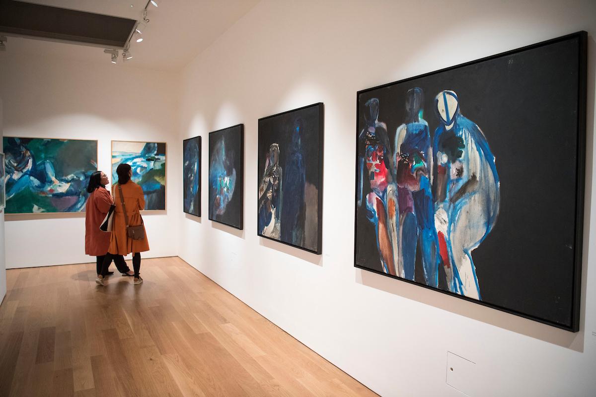 Visitors at the exhibition