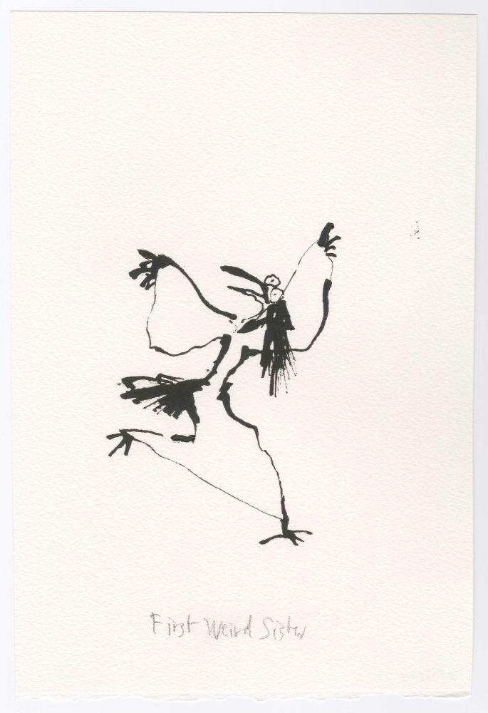 A crow-like character poses on one foot and arms in the air.