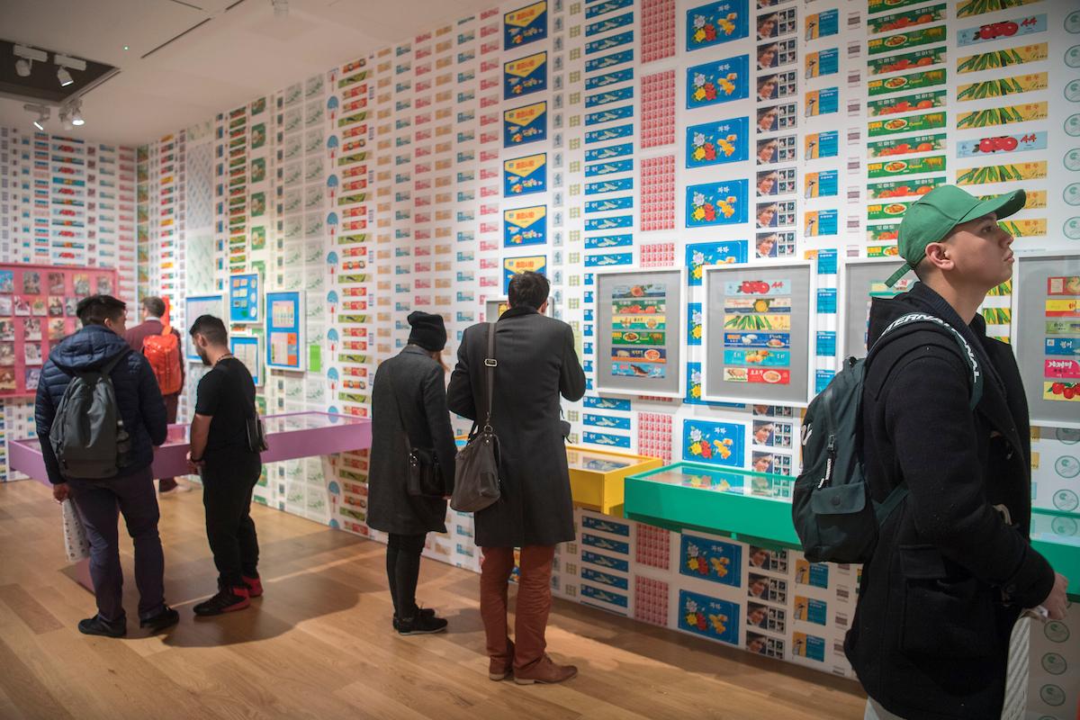 Visitors at the exhibition