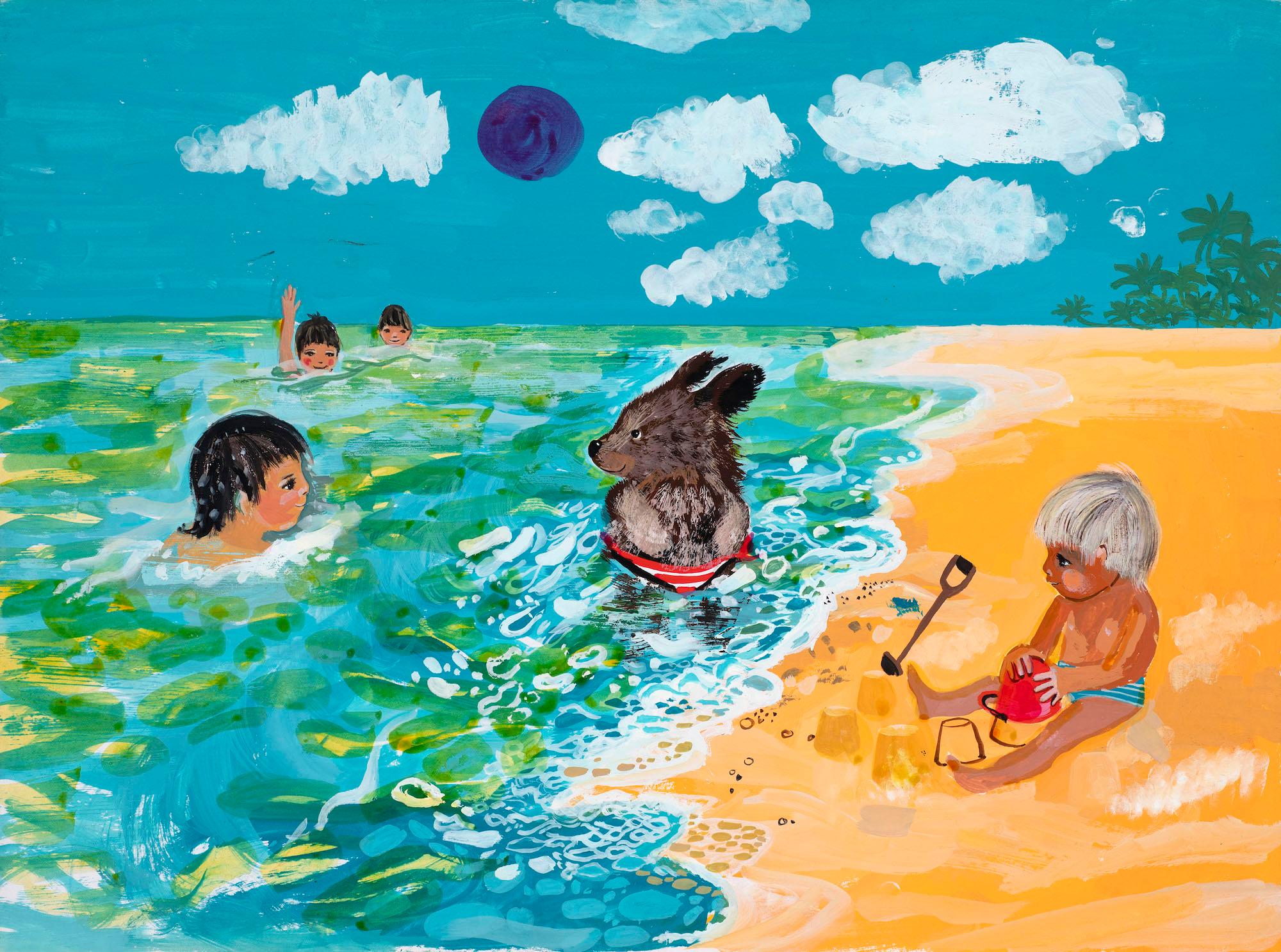 Untitled illustration for Jackanory (Mary Plain Goes to America) 