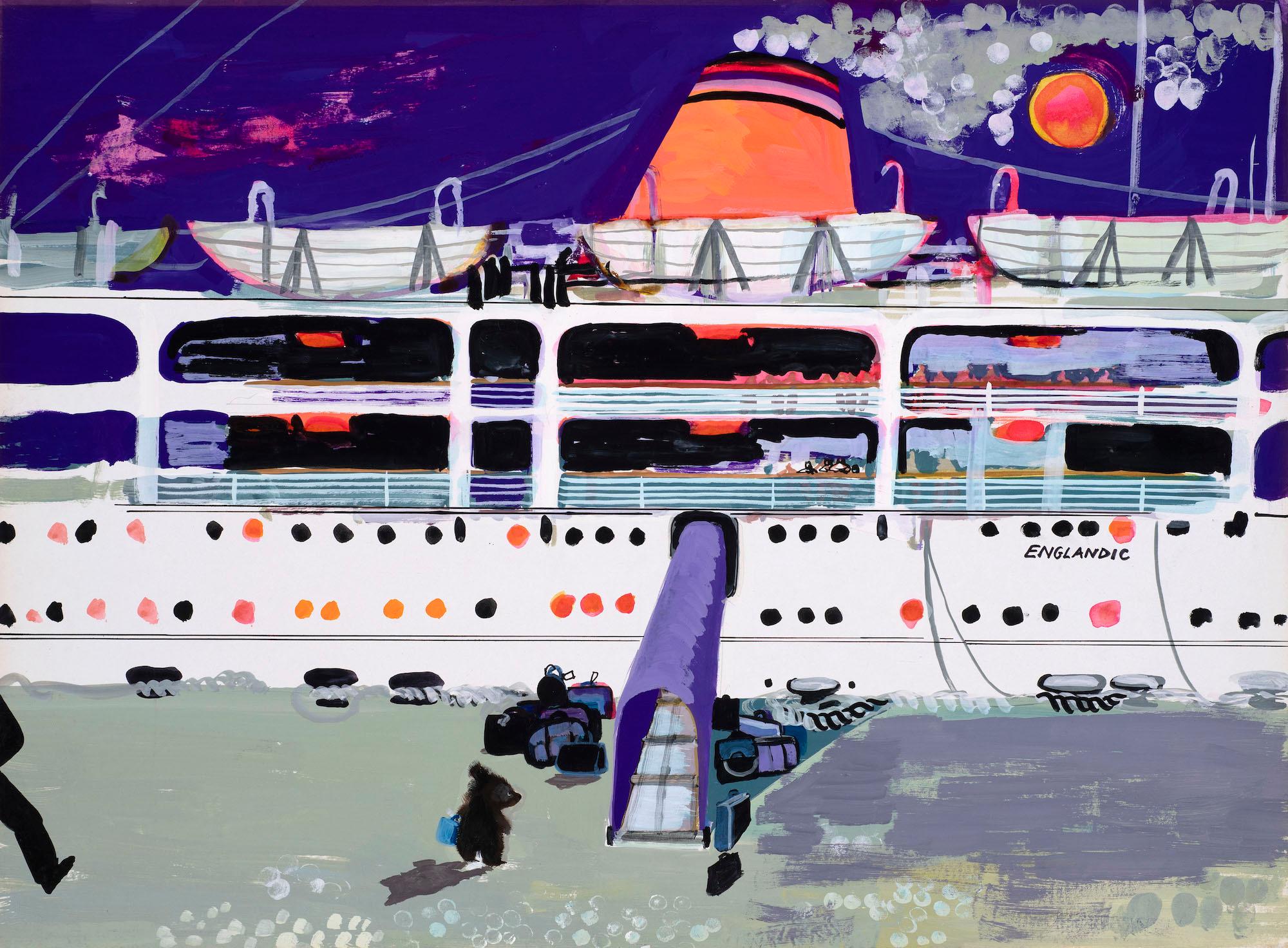 Untitled illustration for Jackanory (Mary Plain Goes to America) 