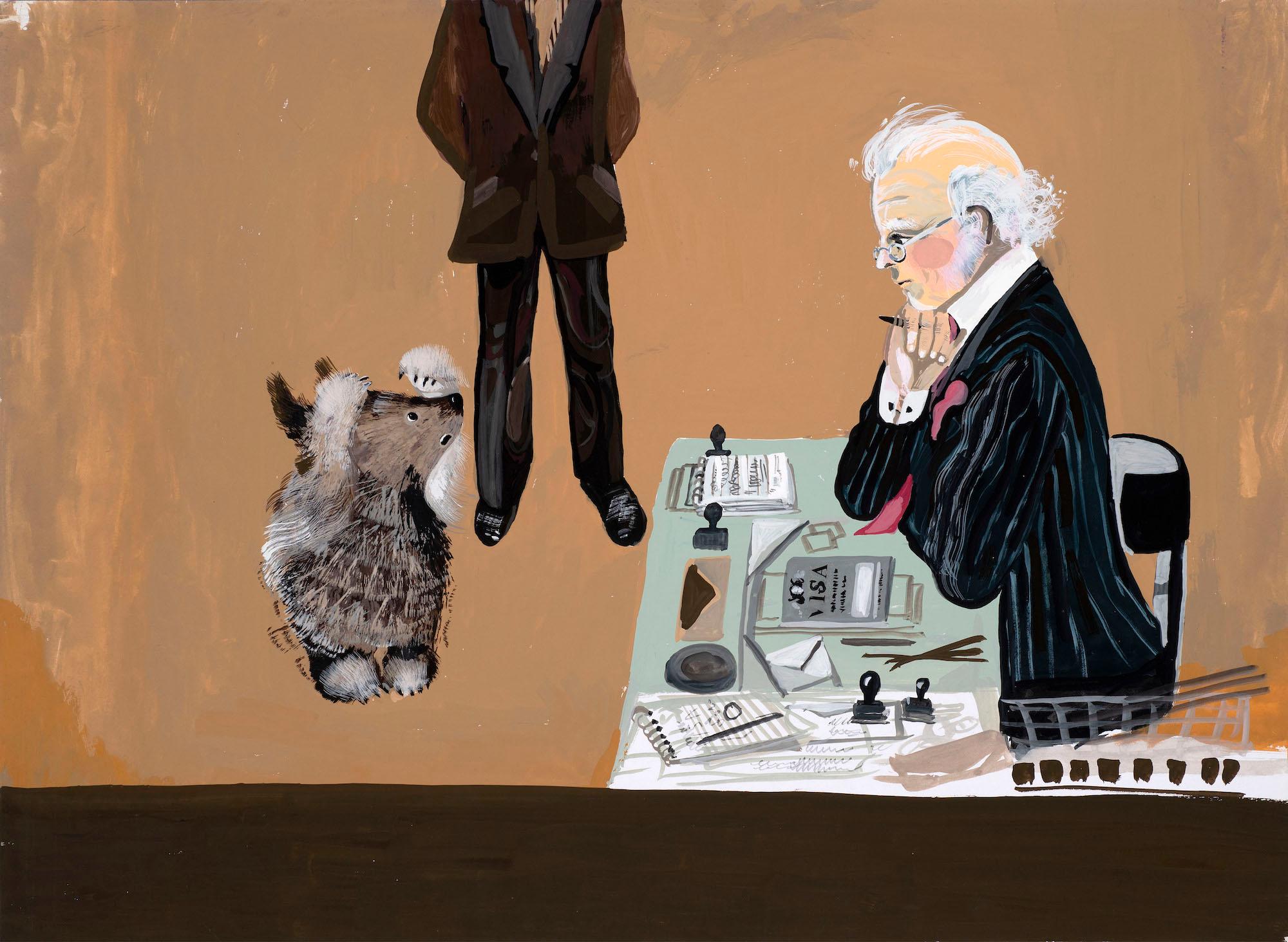 Untitled illustration for Jackanory (Mary Plain Goes to America)