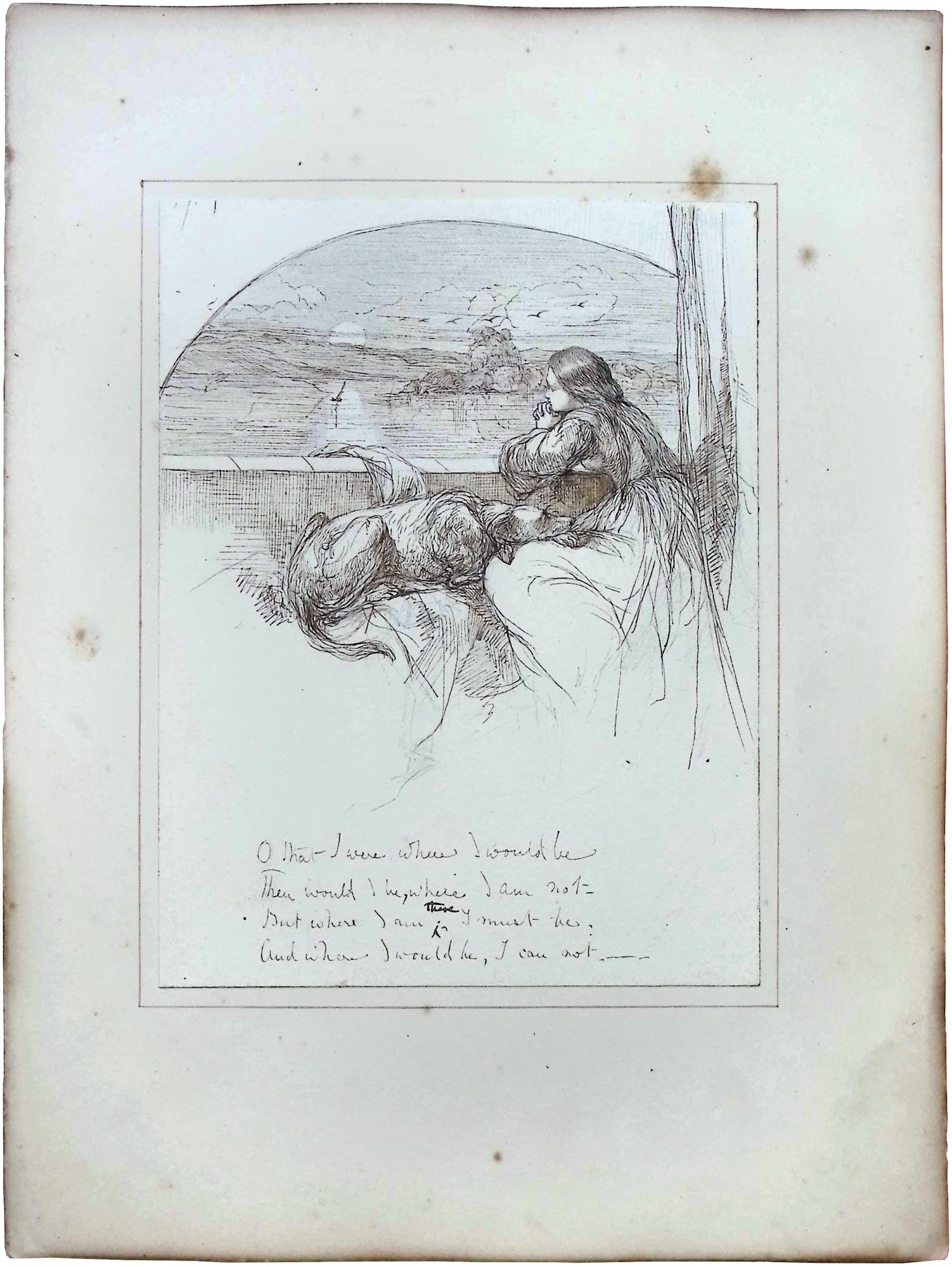 Untitled (illustration for Child's Play, 'O That I Were Where I Would Be')