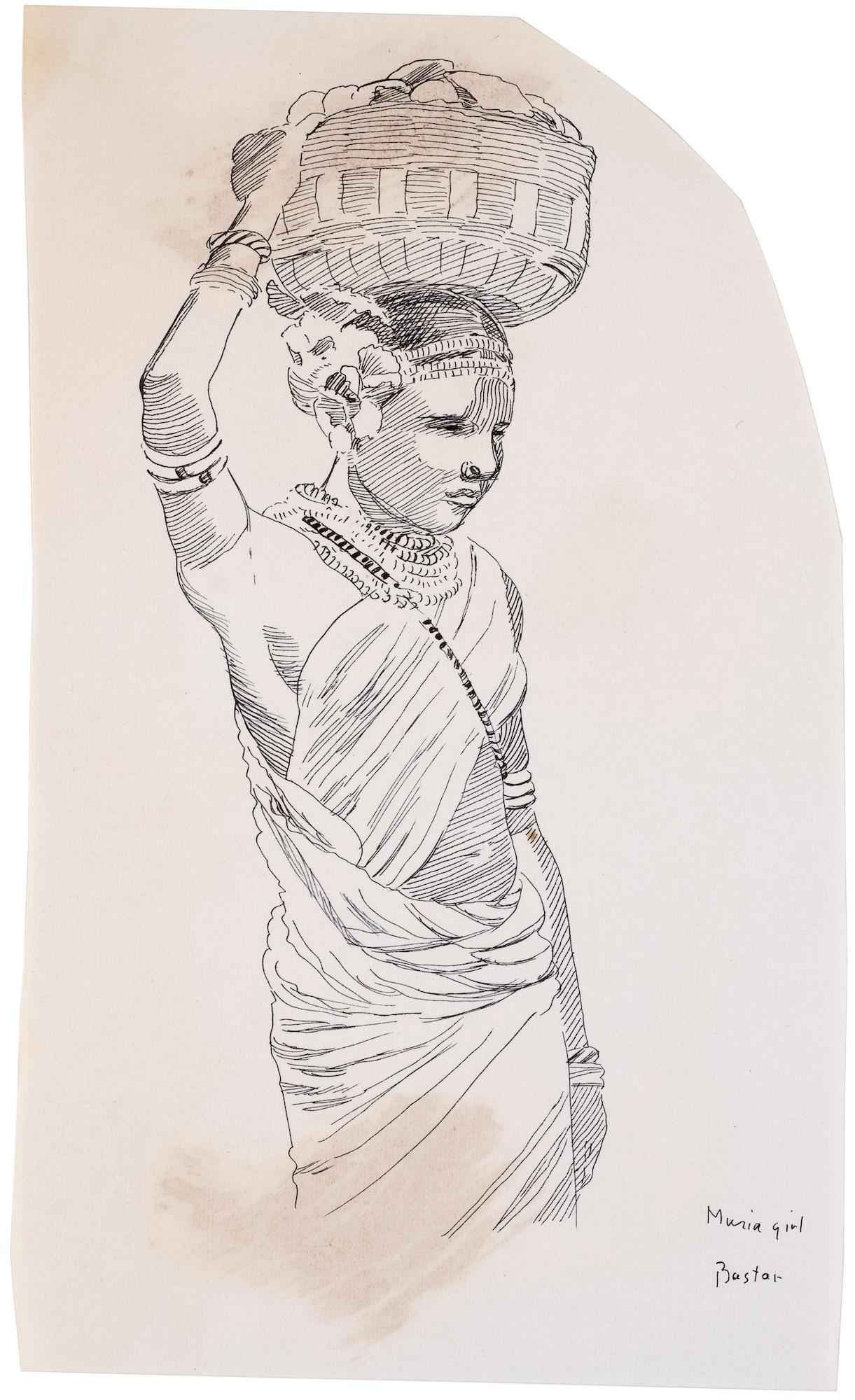 Untitled (Muria girl, Bastar)