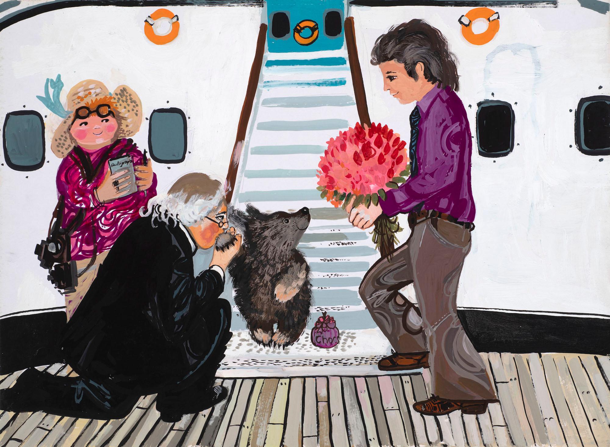 Untitled illustration for Jackanory (Mary Plain Goes to America) 