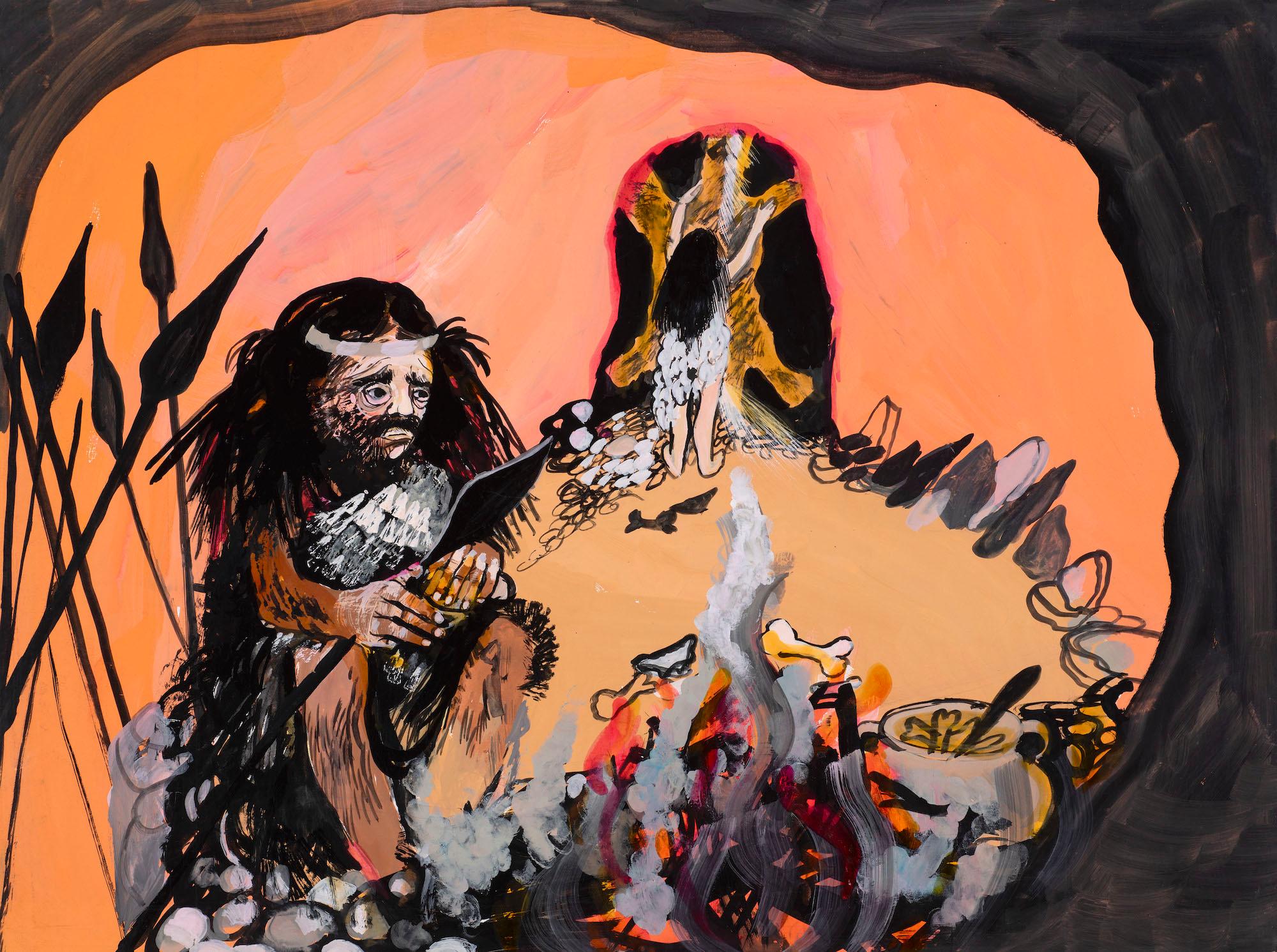 Untitled illustration for Jackanory (Just So Stories: The Cat who Walked by Himself)