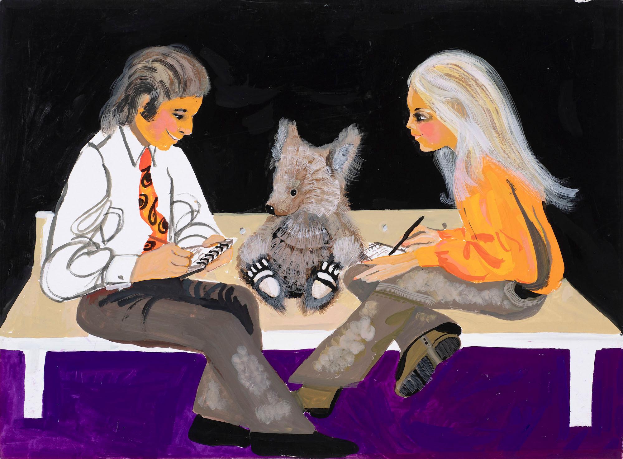 Untitled illustration for Jackanory (Mary Plain Goes to America)