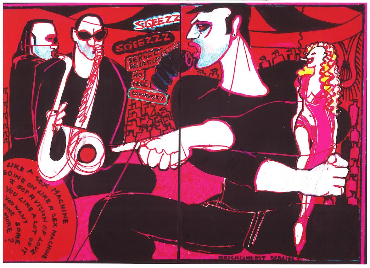 Untitled (drawing of “Ich bin ja so allein”: Reflexionen mit und ohne Klavier)