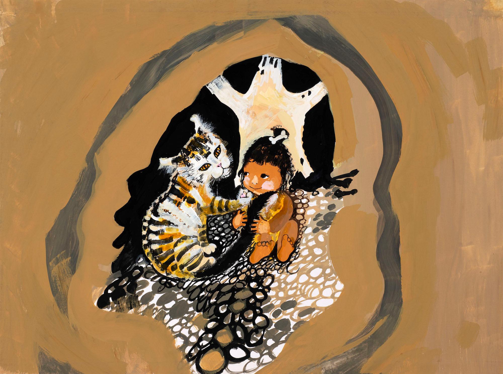 Untitled illustration for Jackanory (Just So Stories: The Cat who Walked by Himself)