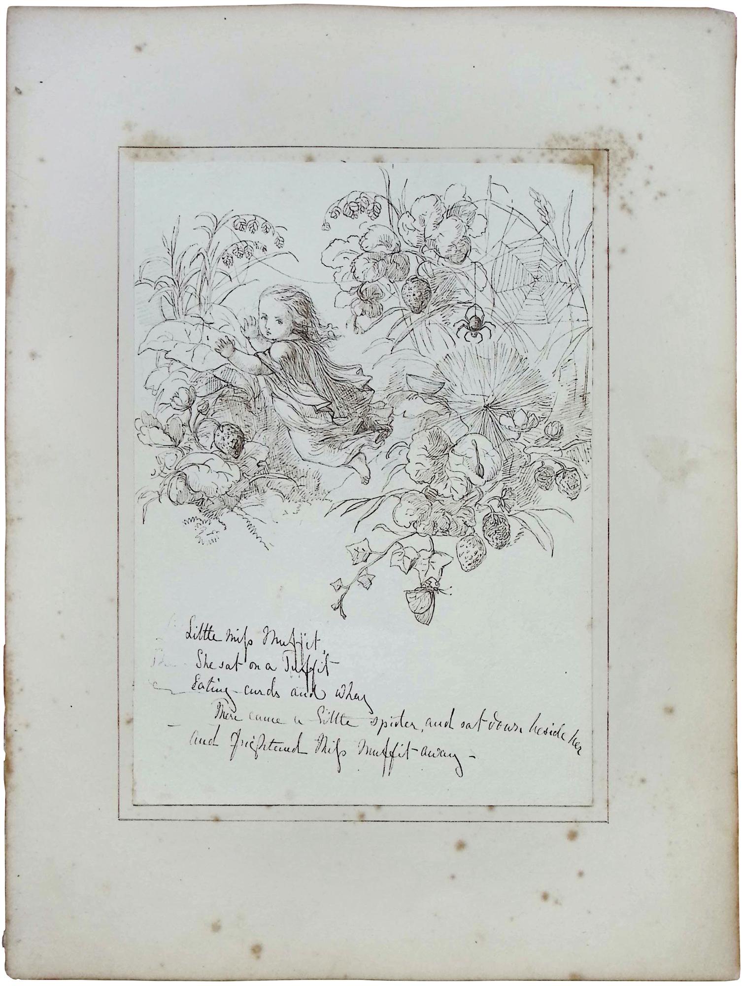 Untitled (illustration for Child's Play, 'Little Miss Muffit')