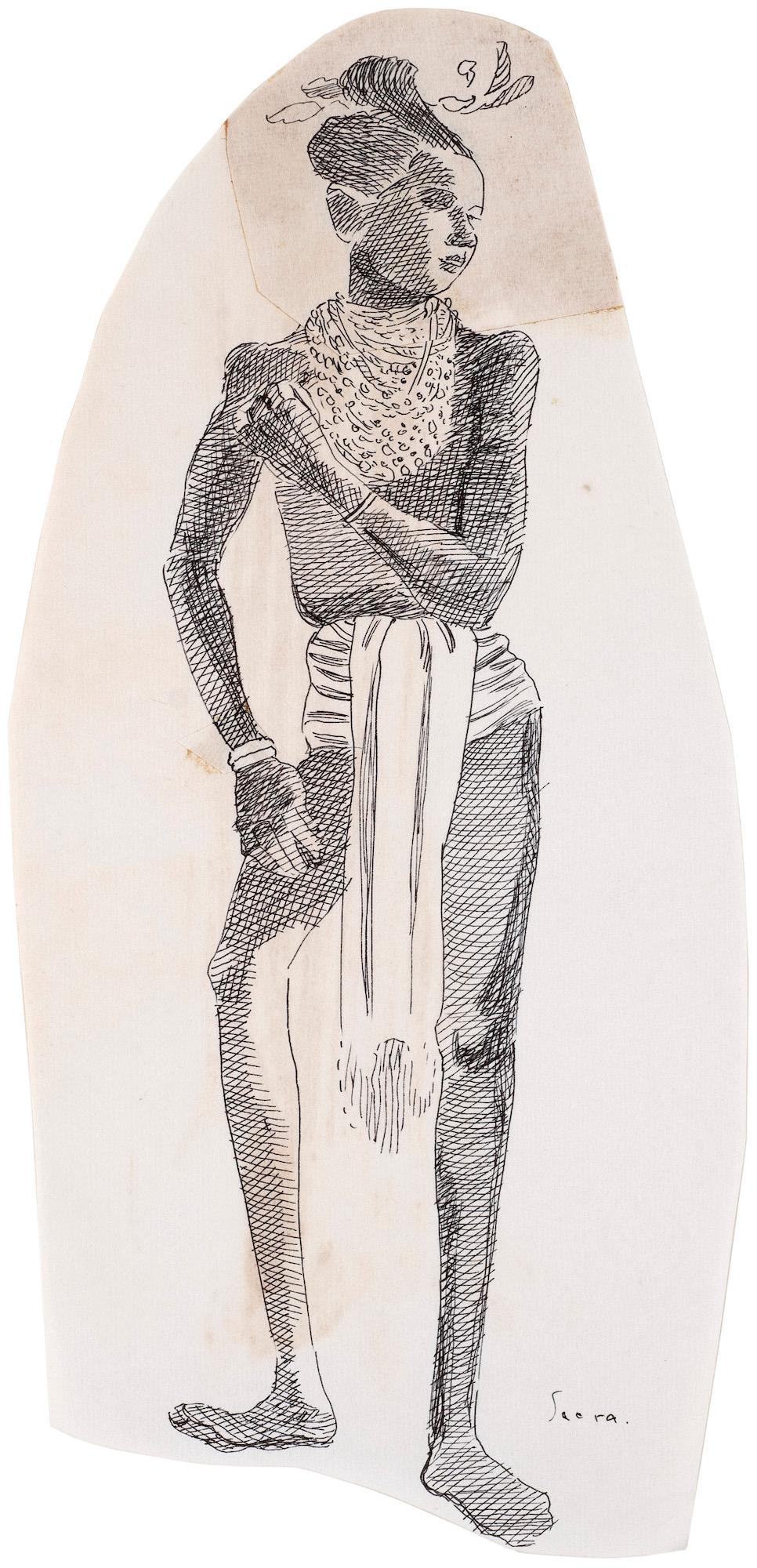 Untitled (Young man in tribal finery, Saora)